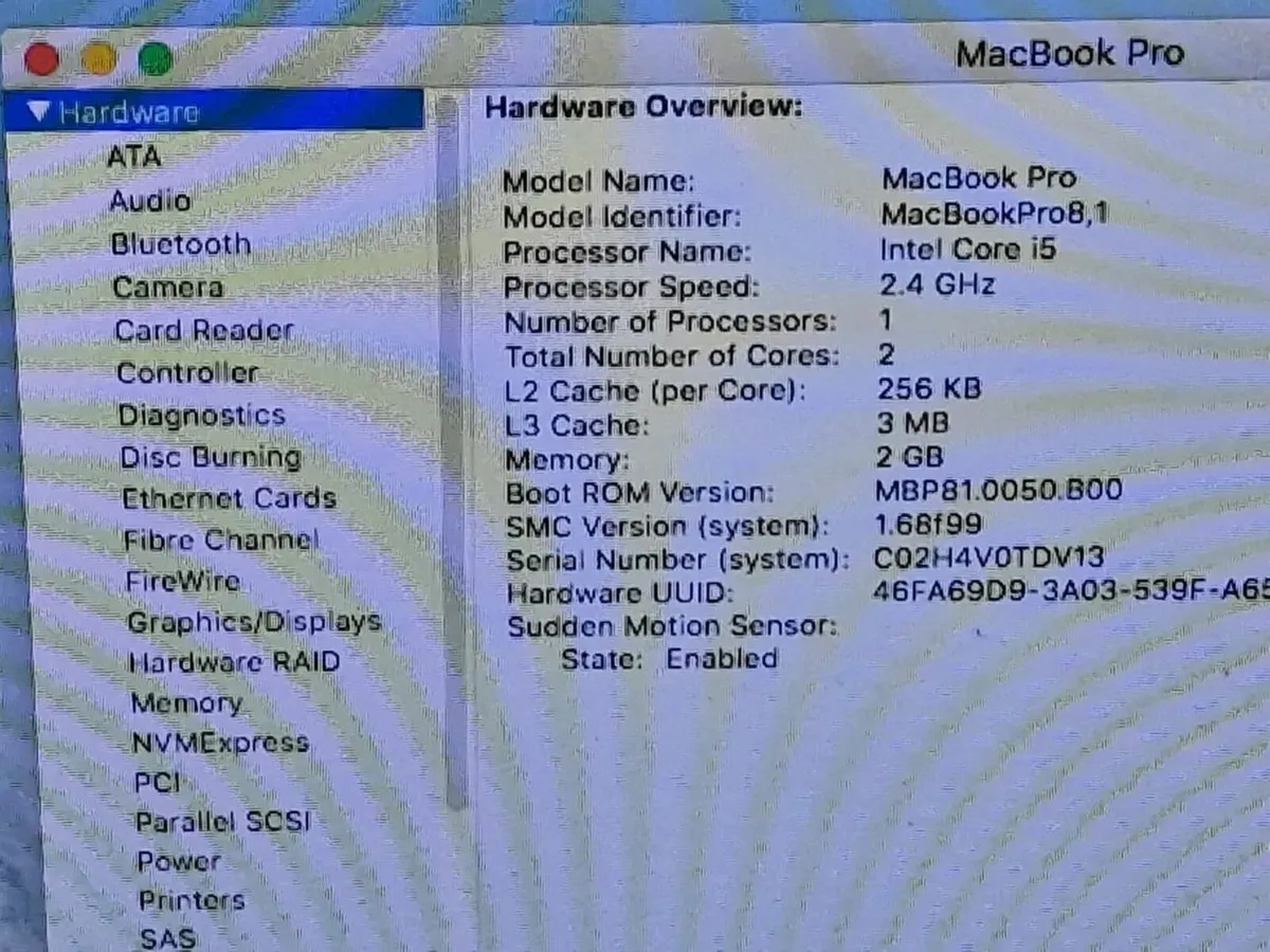 Apple MacBook Pro 13-inch, i5, 2.4GHZ, 500GB - Image 4