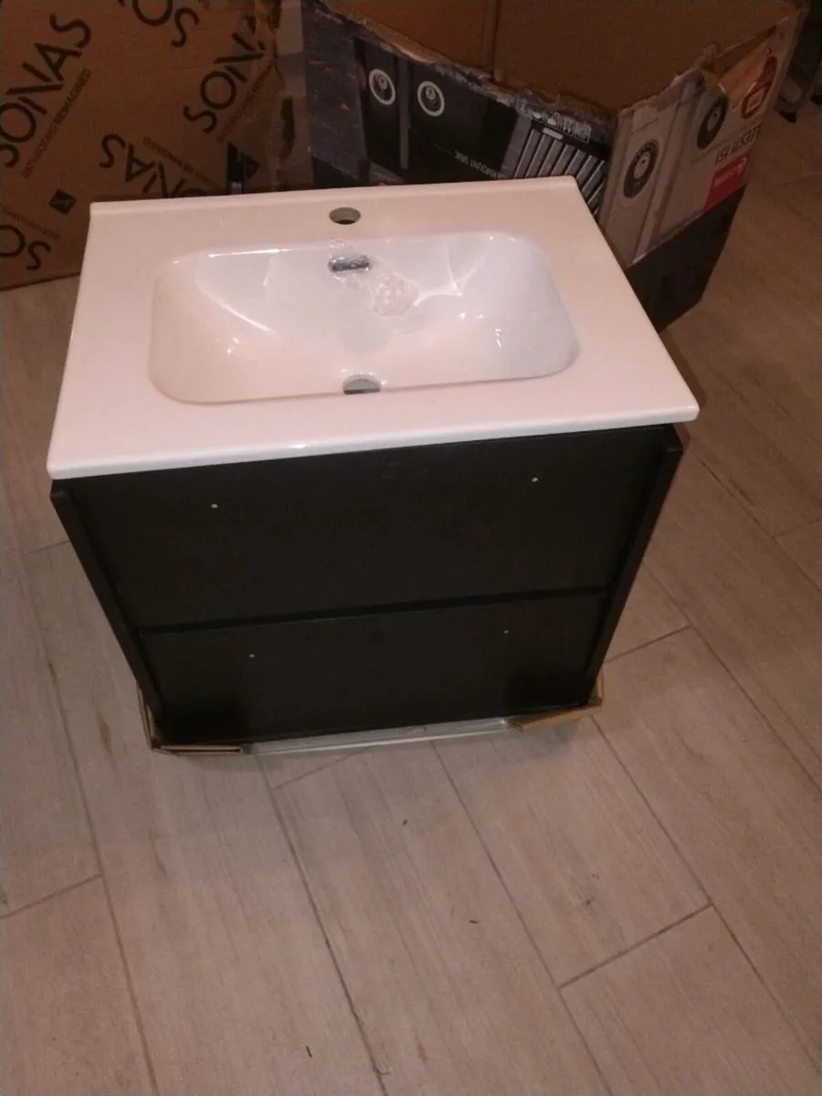 Hanging sink unit black ( Manhattan Sonas) - Image 1