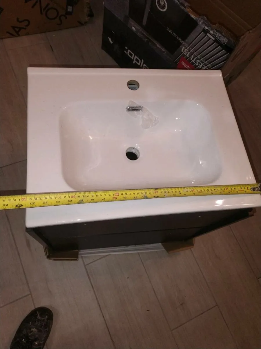 Hanging sink unit black ( Manhattan Sonas) - Image 2