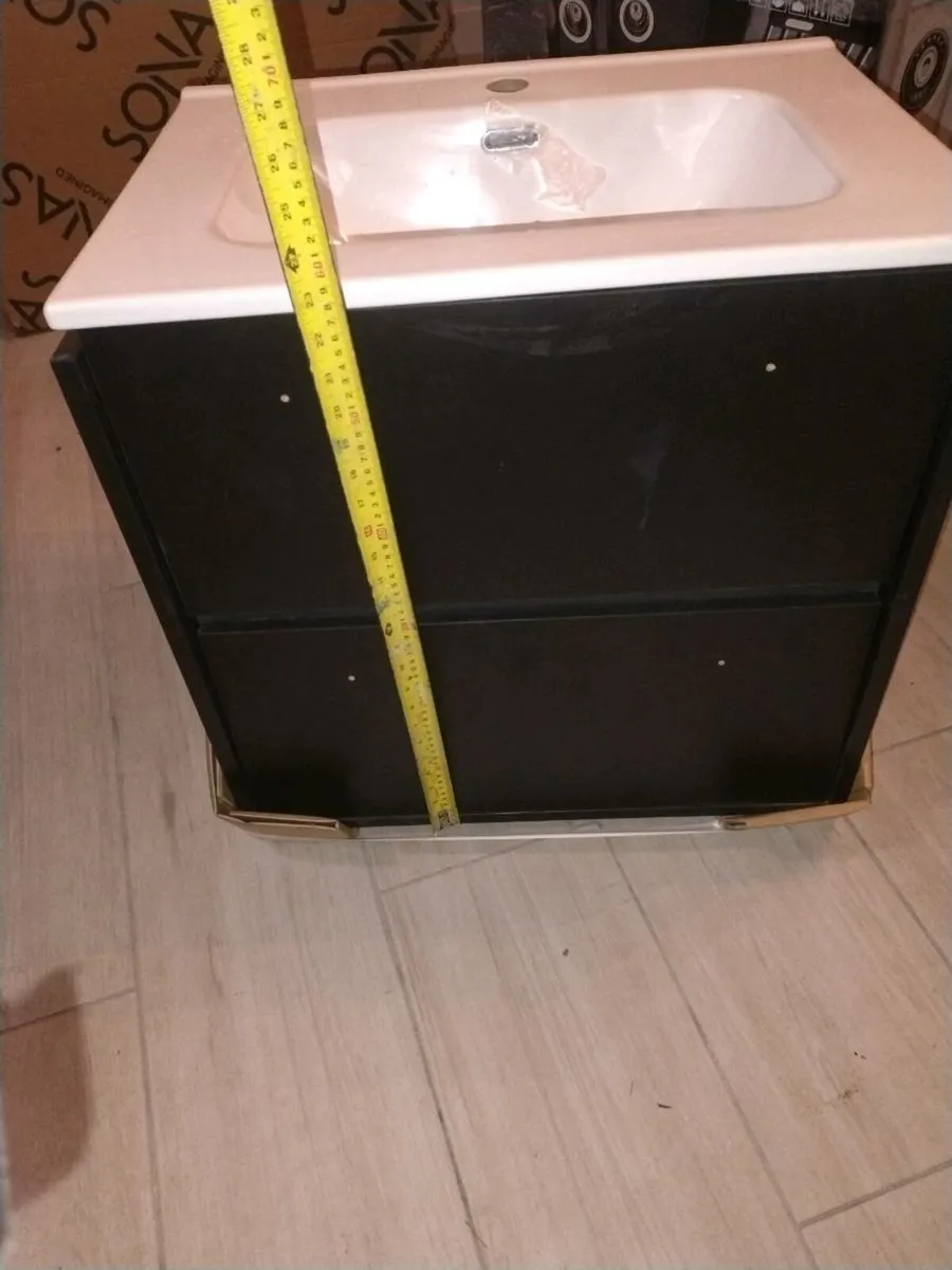 Hanging sink unit black ( Manhattan Sonas) - Image 4