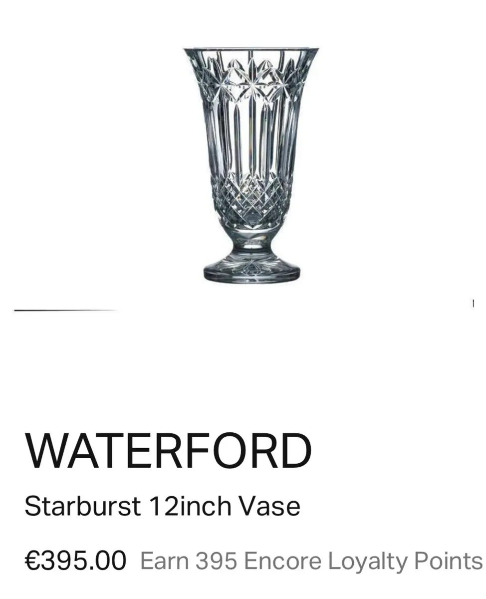 Waterford Crystal Starburst 12” vase - Image 1
