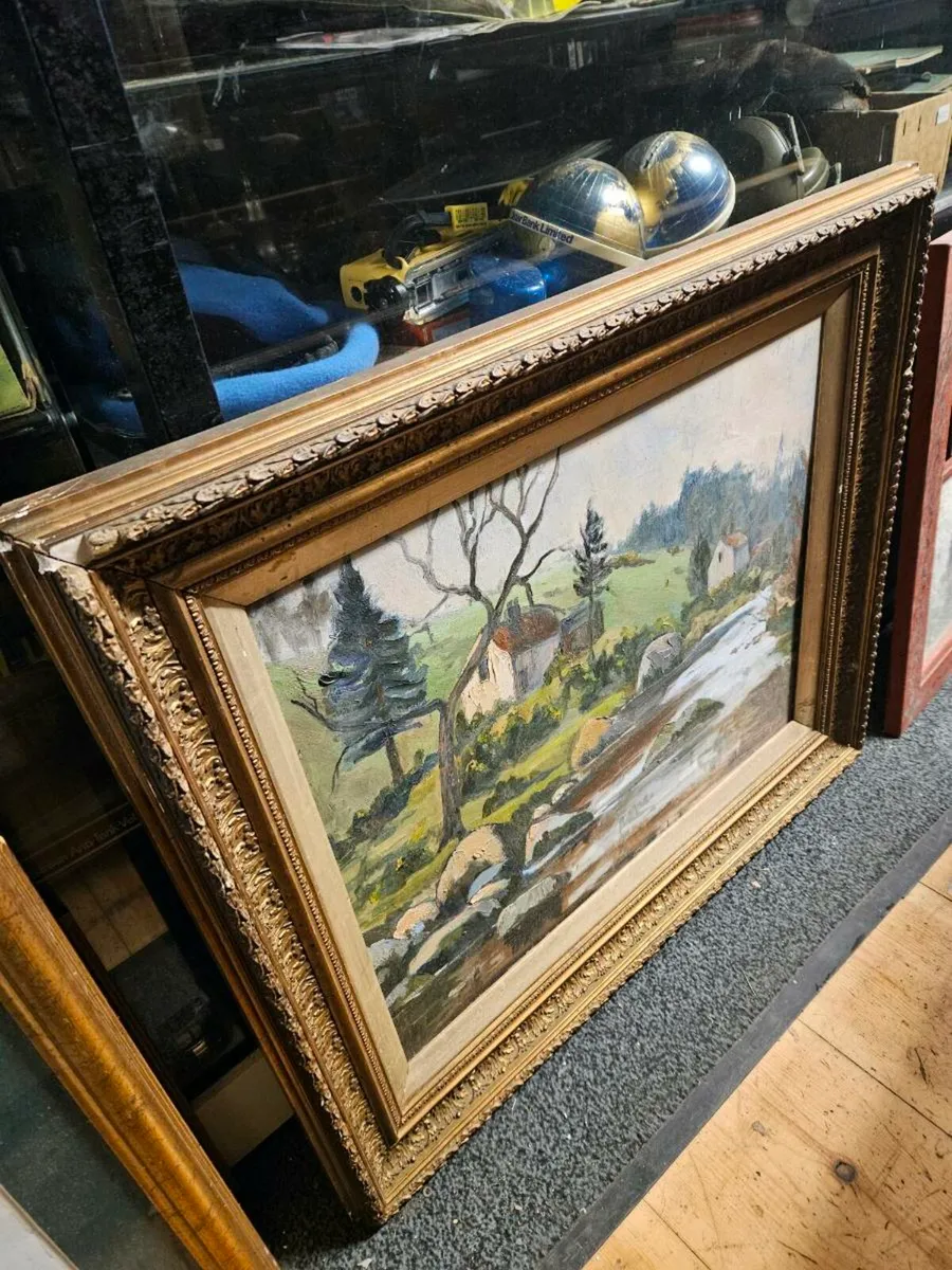 Vintage Oil on Board Picture - Image 1