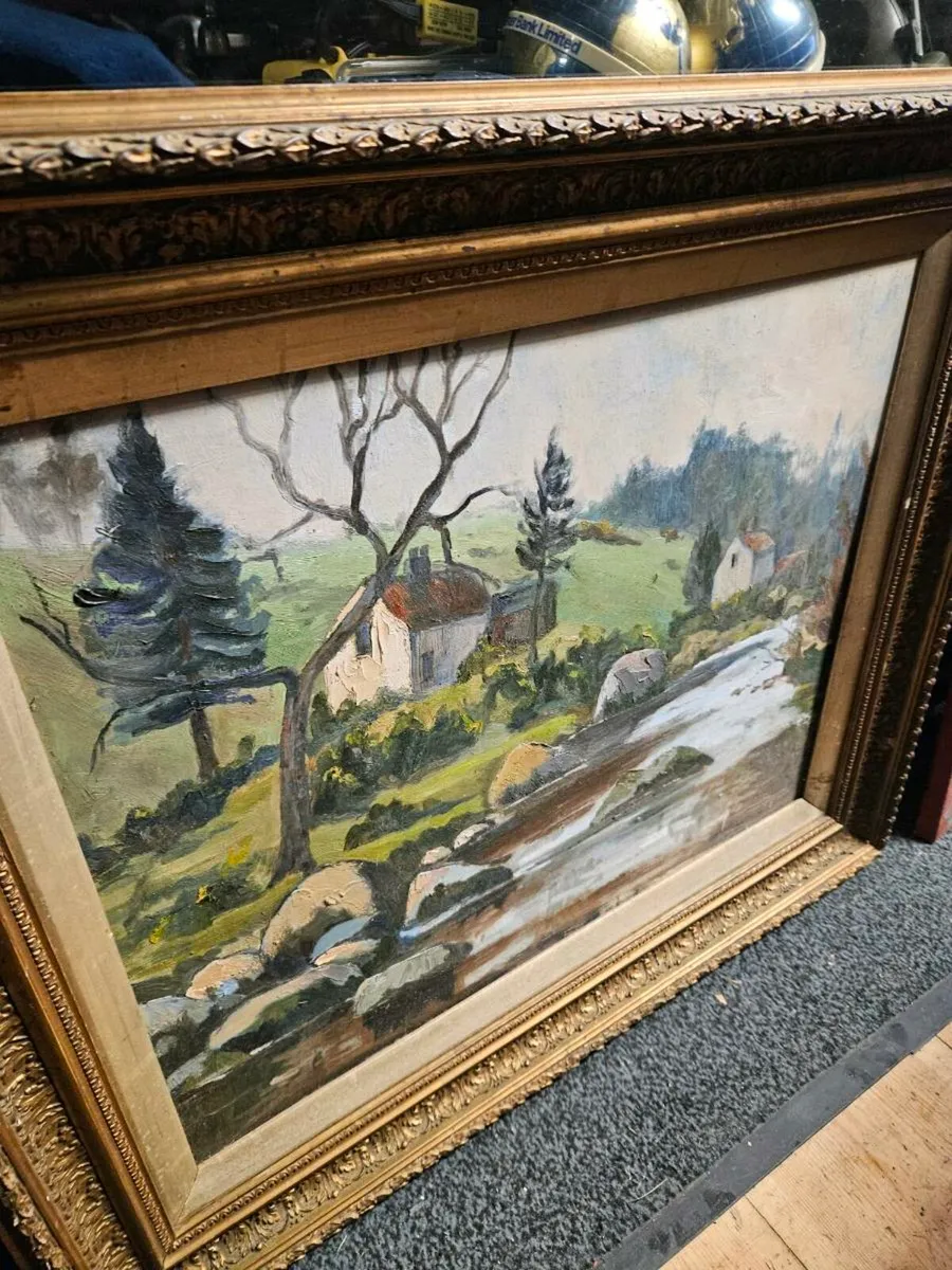 Vintage Oil on Board Picture - Image 4