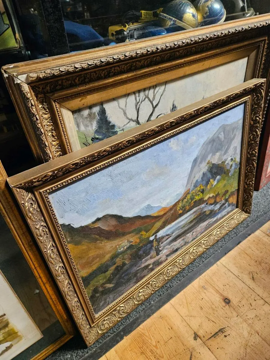 Vintage Oil on Board Picture - Image 1