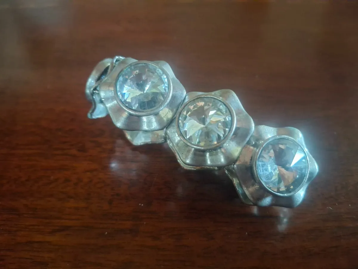 Unique Vintage Clear Crystal Bracelet. - Image 3