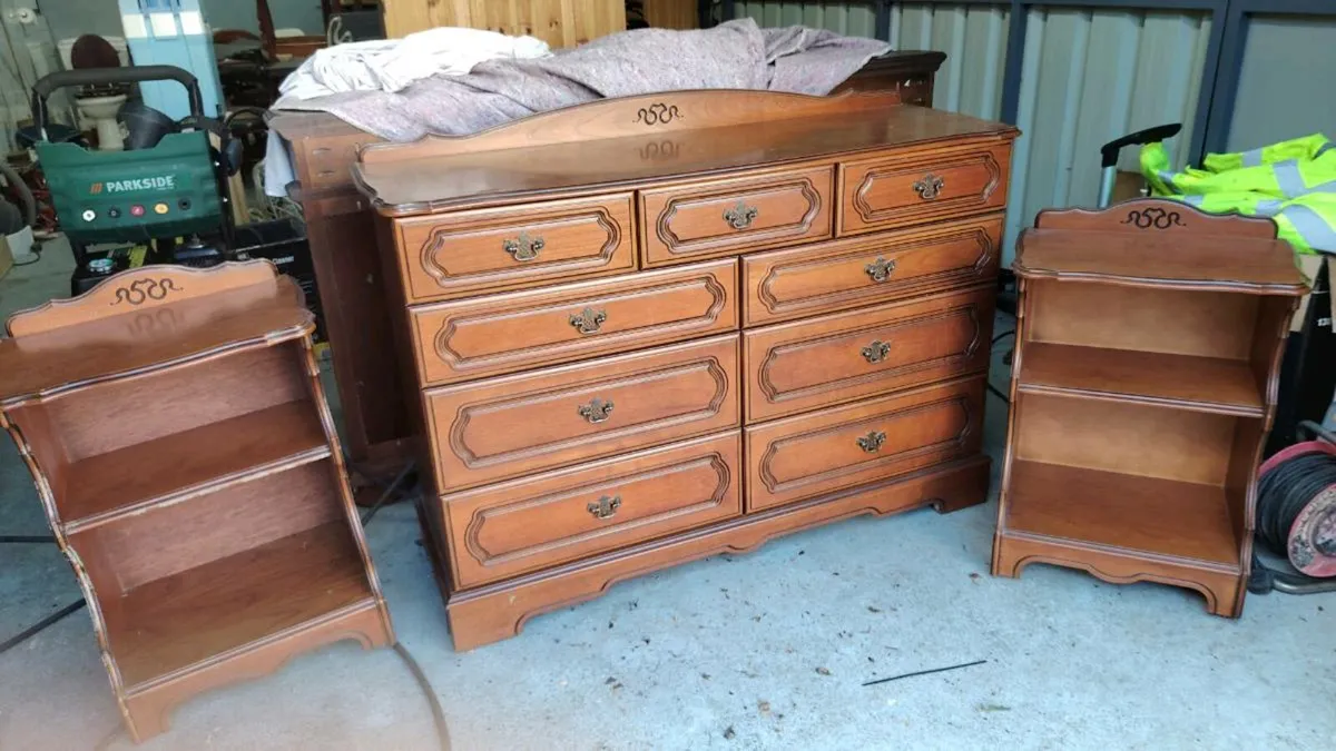 Dark wood dresser