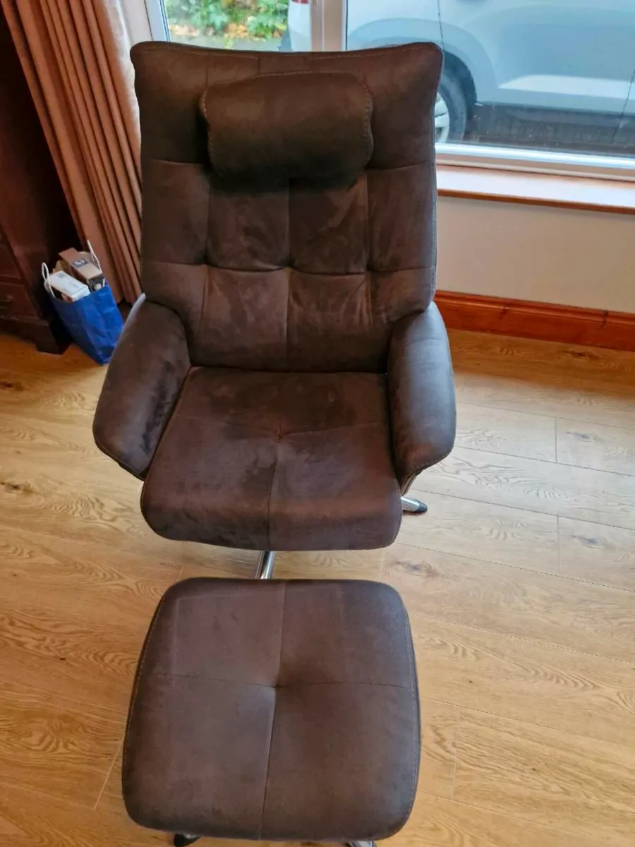 Reclining Chair and Footstool - Image 1