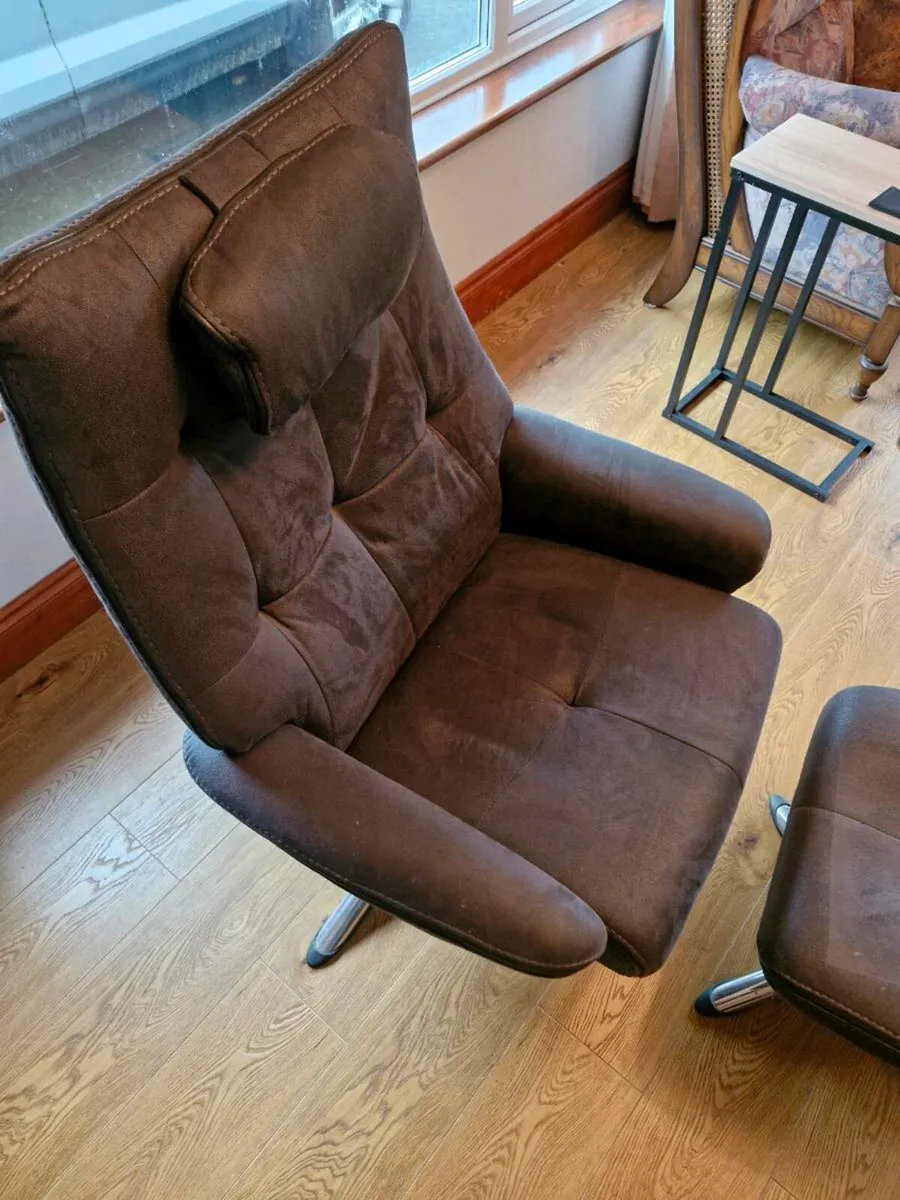 Reclining Chair and Footstool - Image 2