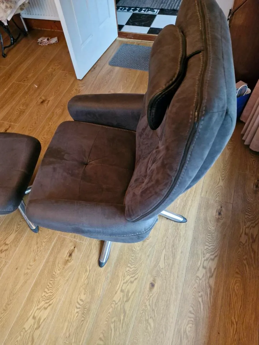 Reclining Chair and Footstool - Image 3