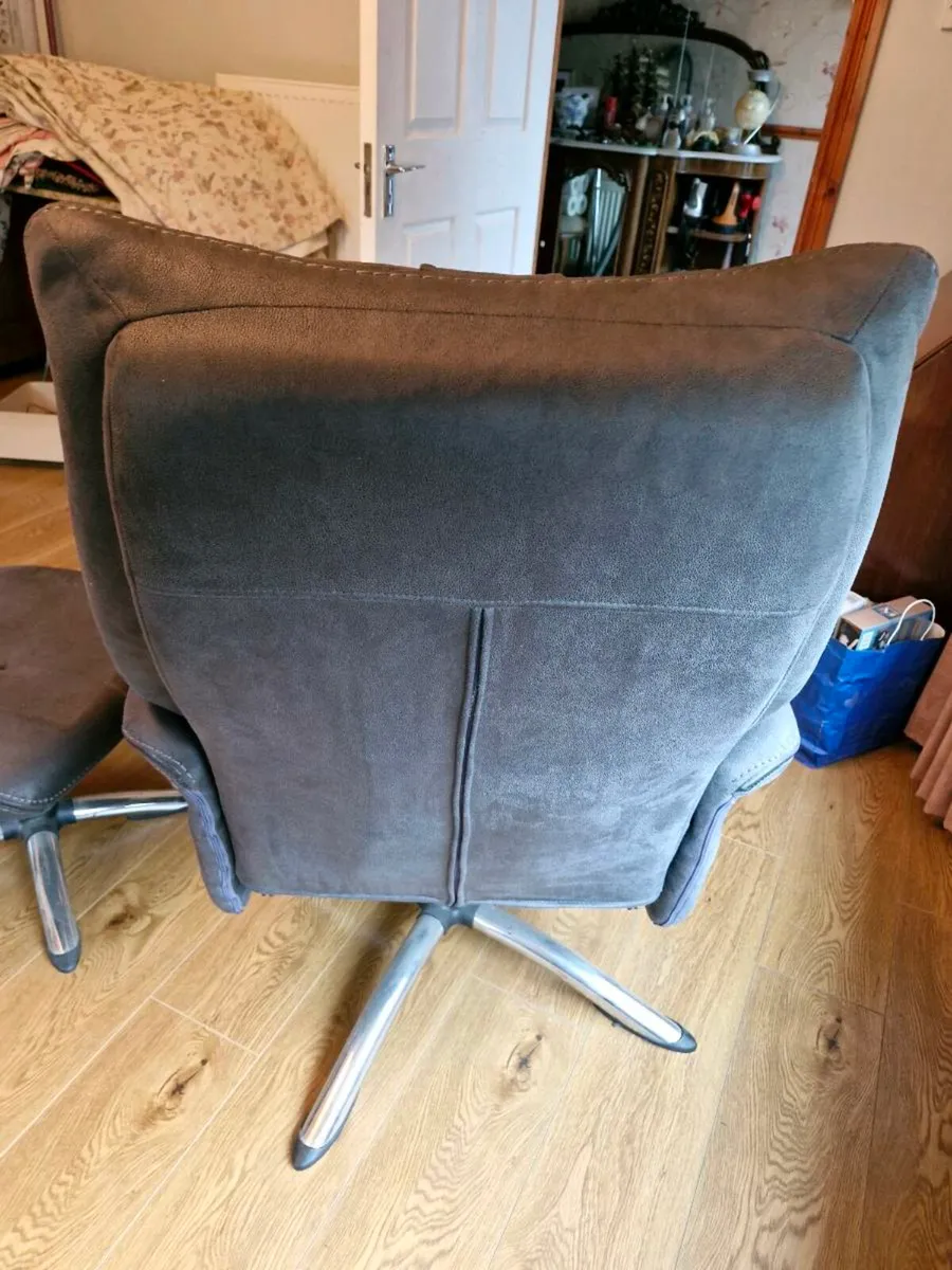 Reclining Chair and Footstool - Image 4