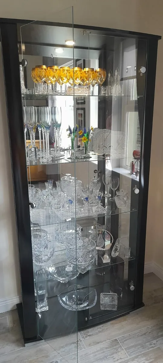 LIT GLASS DISPLAY CABINET - Image 1