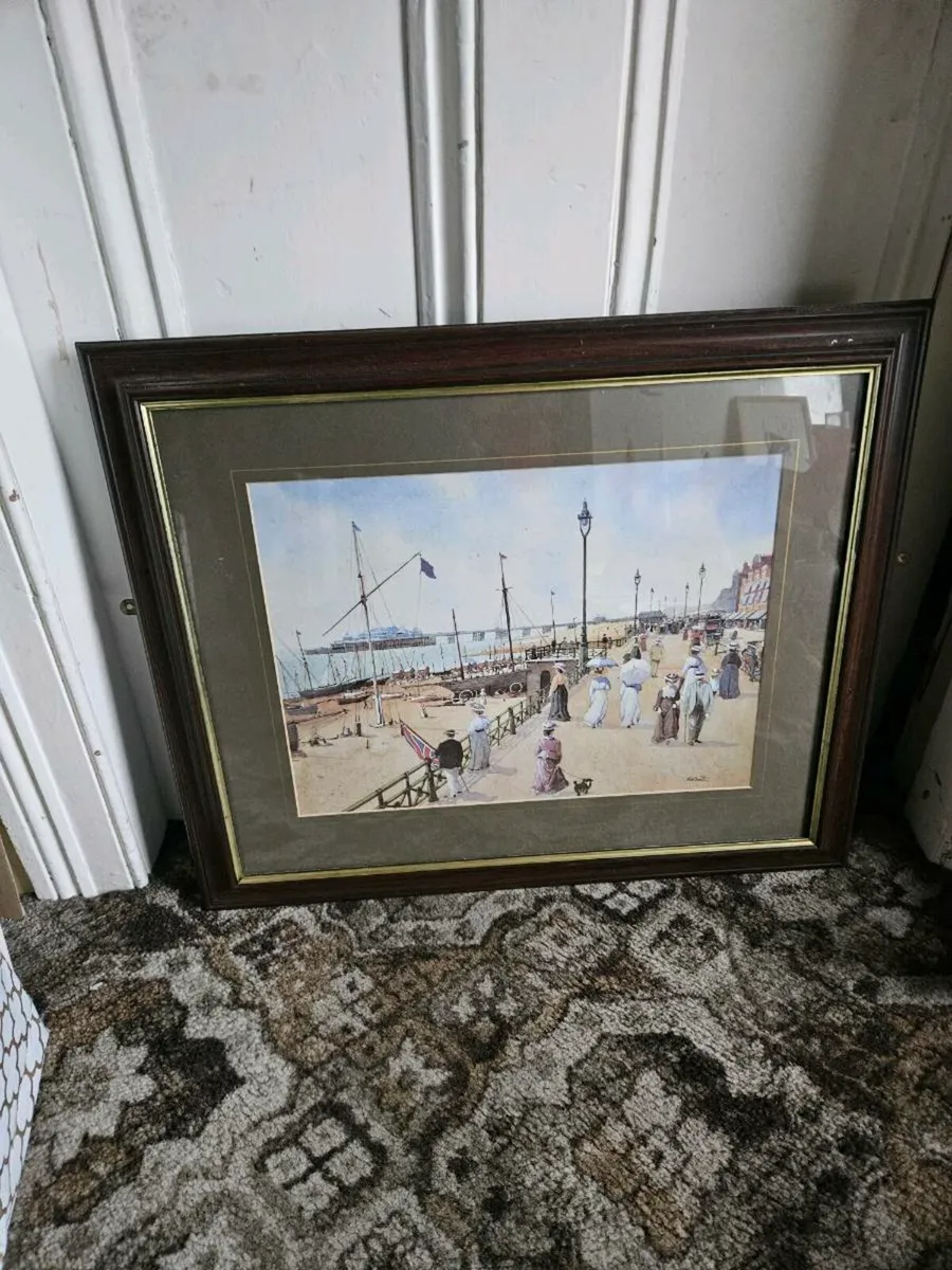 Vintage Looking Victorian Themed Seaside Picture P - Image 1