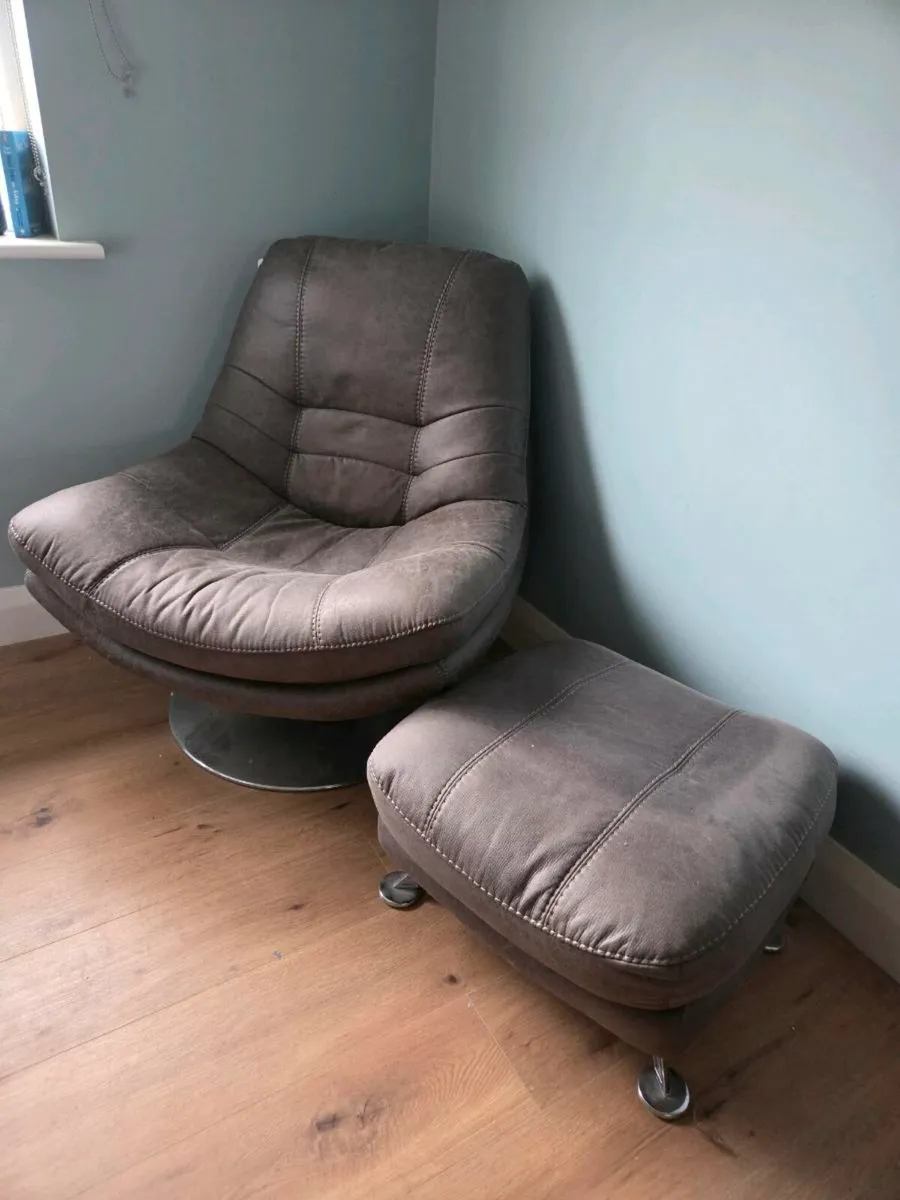 Axis Swivel Chair & Foot Stool - Image 1