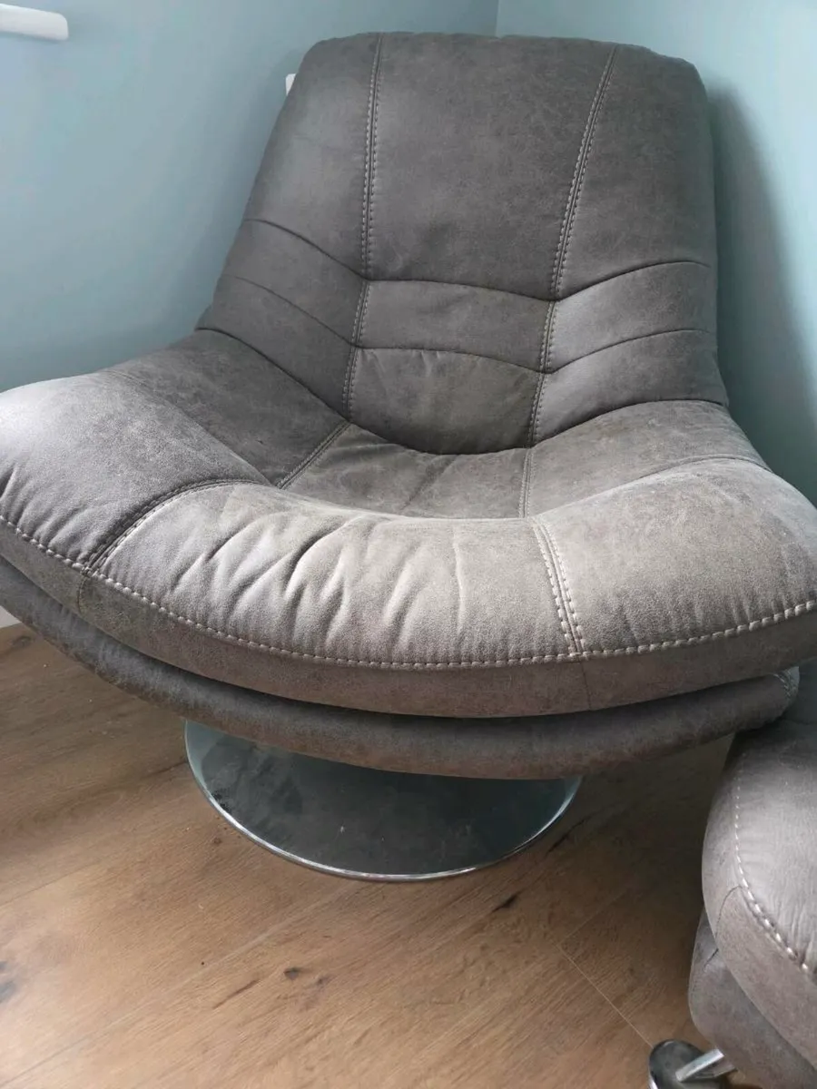 Axis Swivel Chair & Foot Stool - Image 2