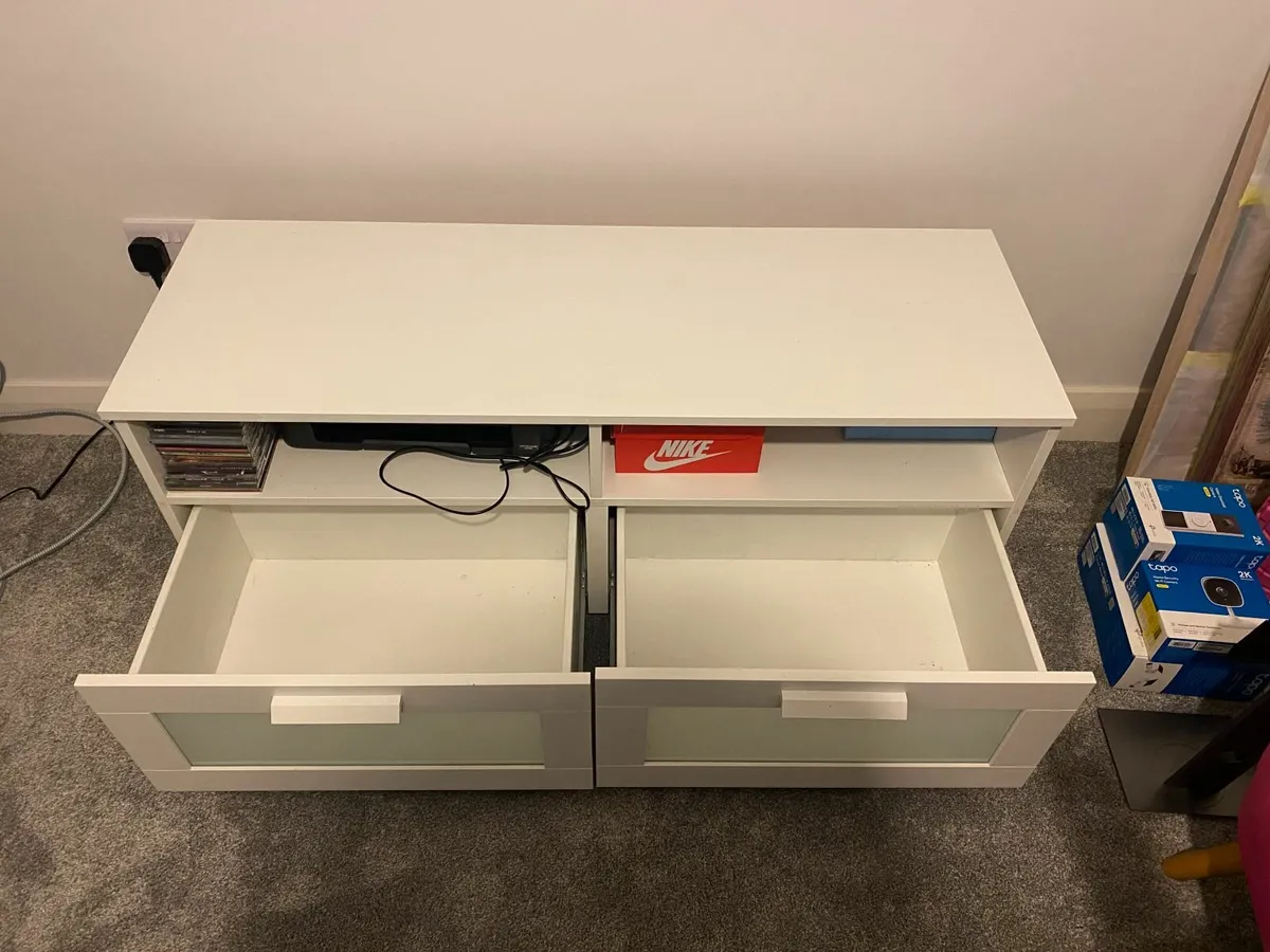 Ikea TV Stand - White - Image 1