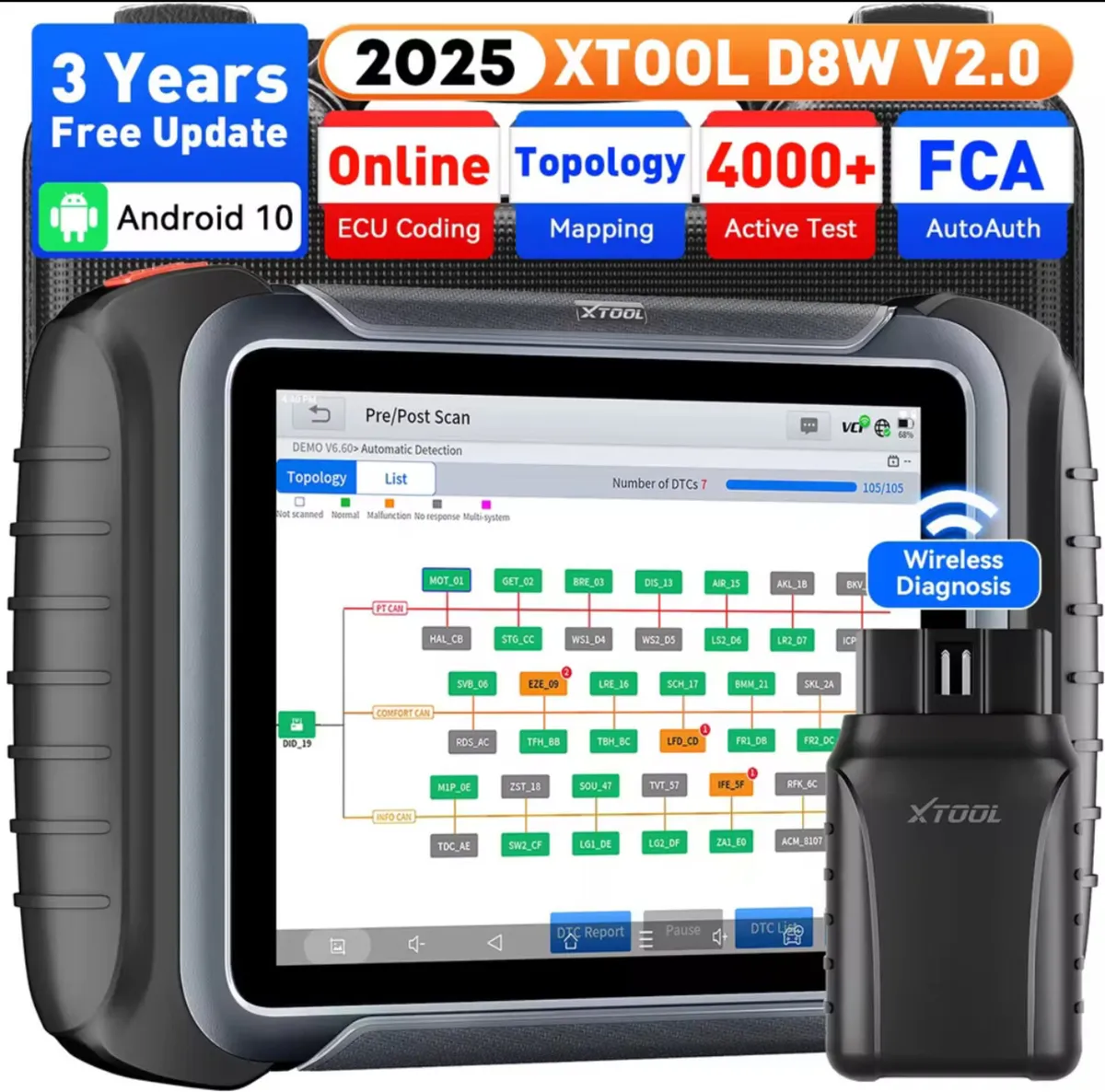 XTOOL D8W topology mapping Car Bluetooth - Image 1