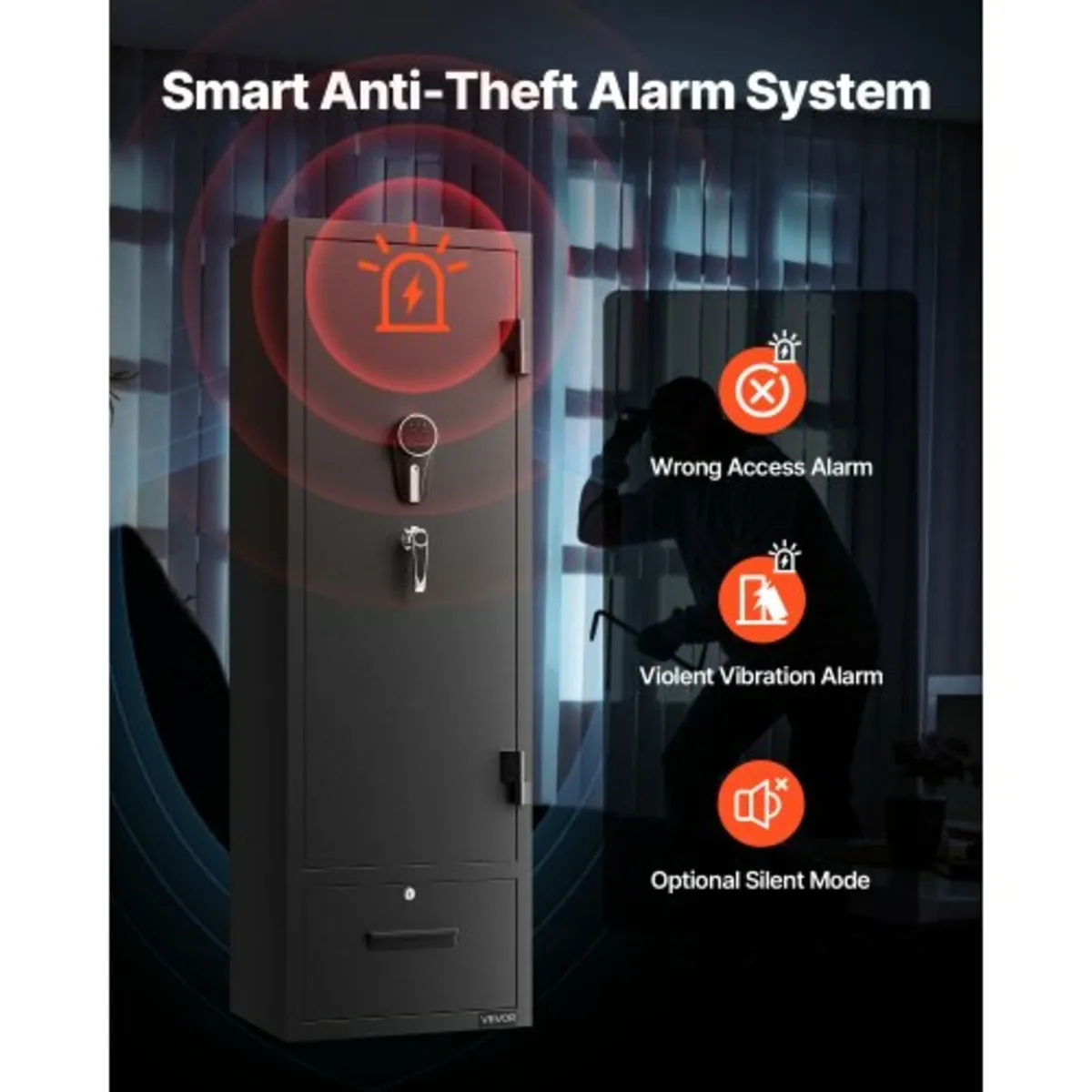 4 Gun Safe, Long Gun Cabinet for Rifles and Pistol - Image 2