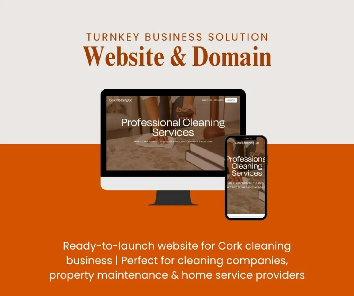 Professional Cleaning Website + Domain For Sale - Image 1
