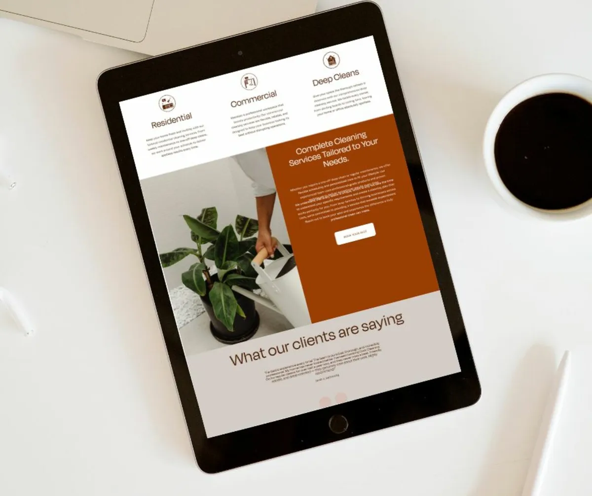 Professional Cleaning Website + Domain For Sale - Image 2