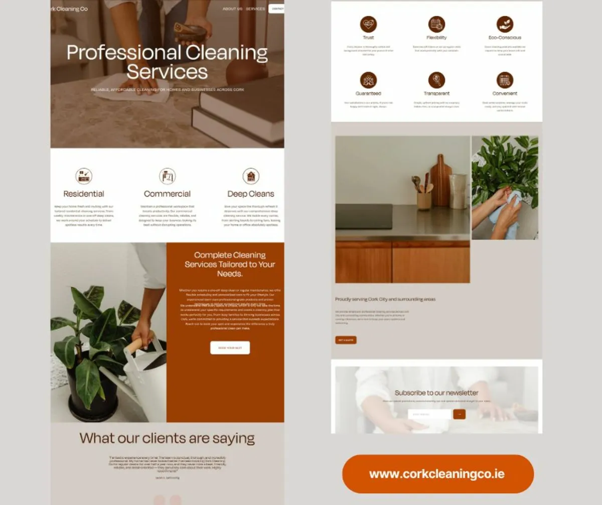 Professional Cleaning Website + Domain For Sale - Image 4