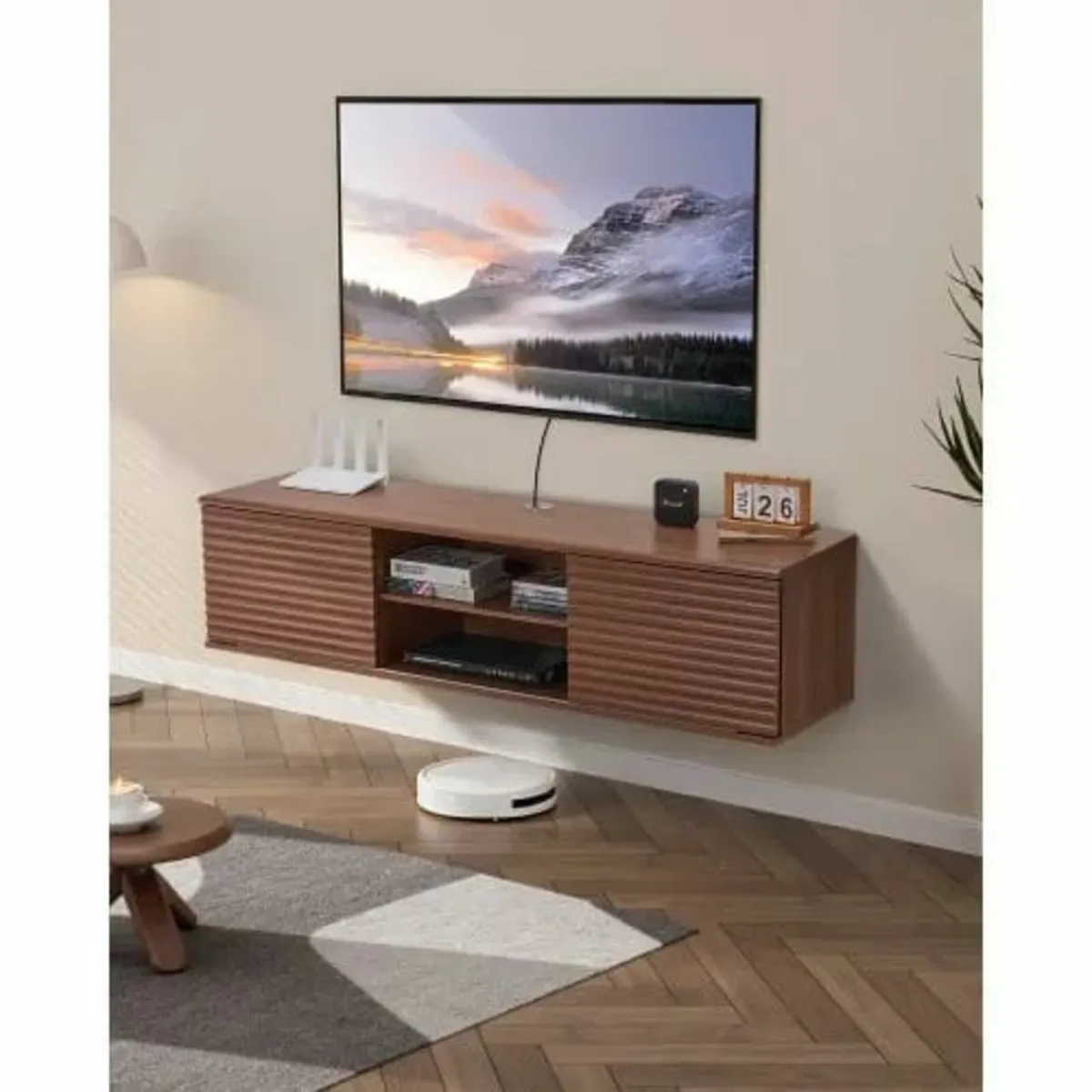 Floating TV Stand, 60" Wall Mount Entertainment Ce - Image 1