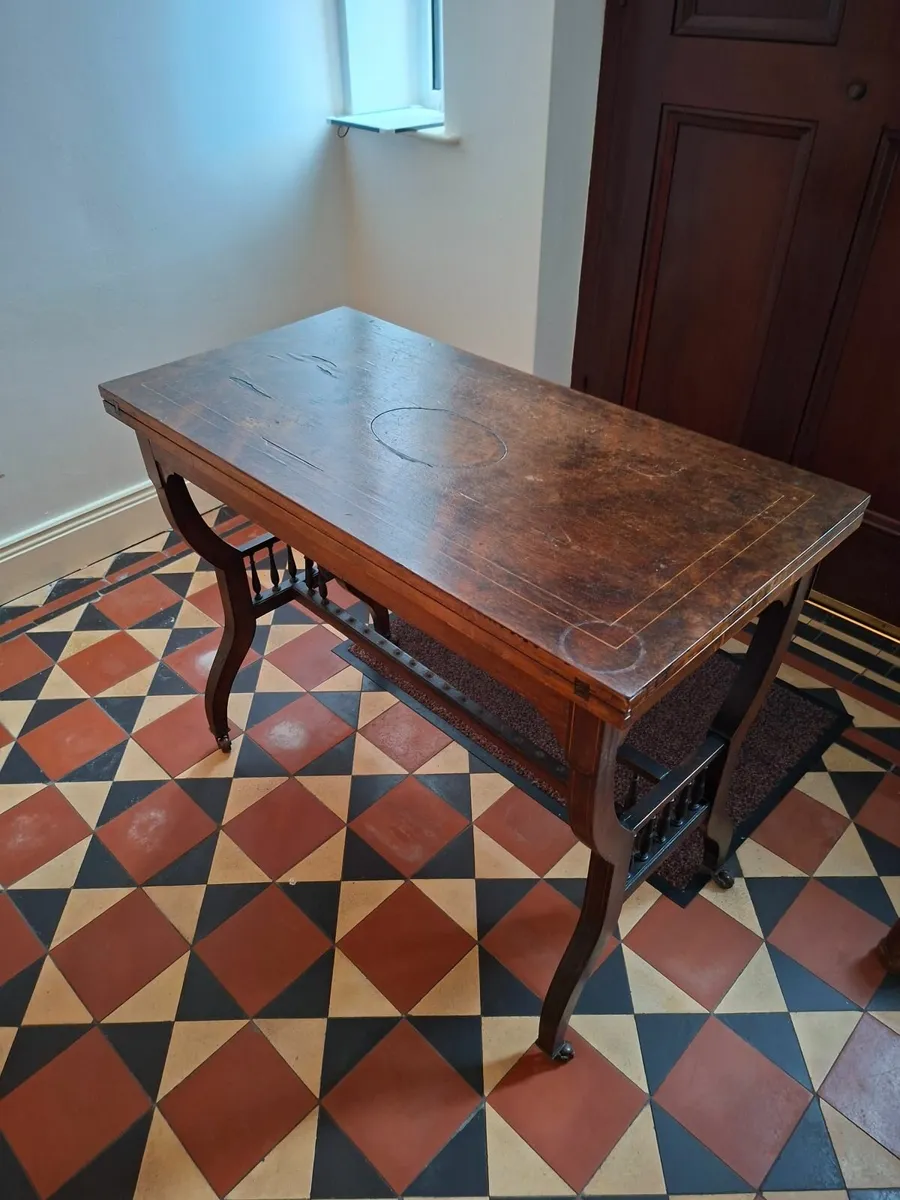 Antique Card Table - Image 1