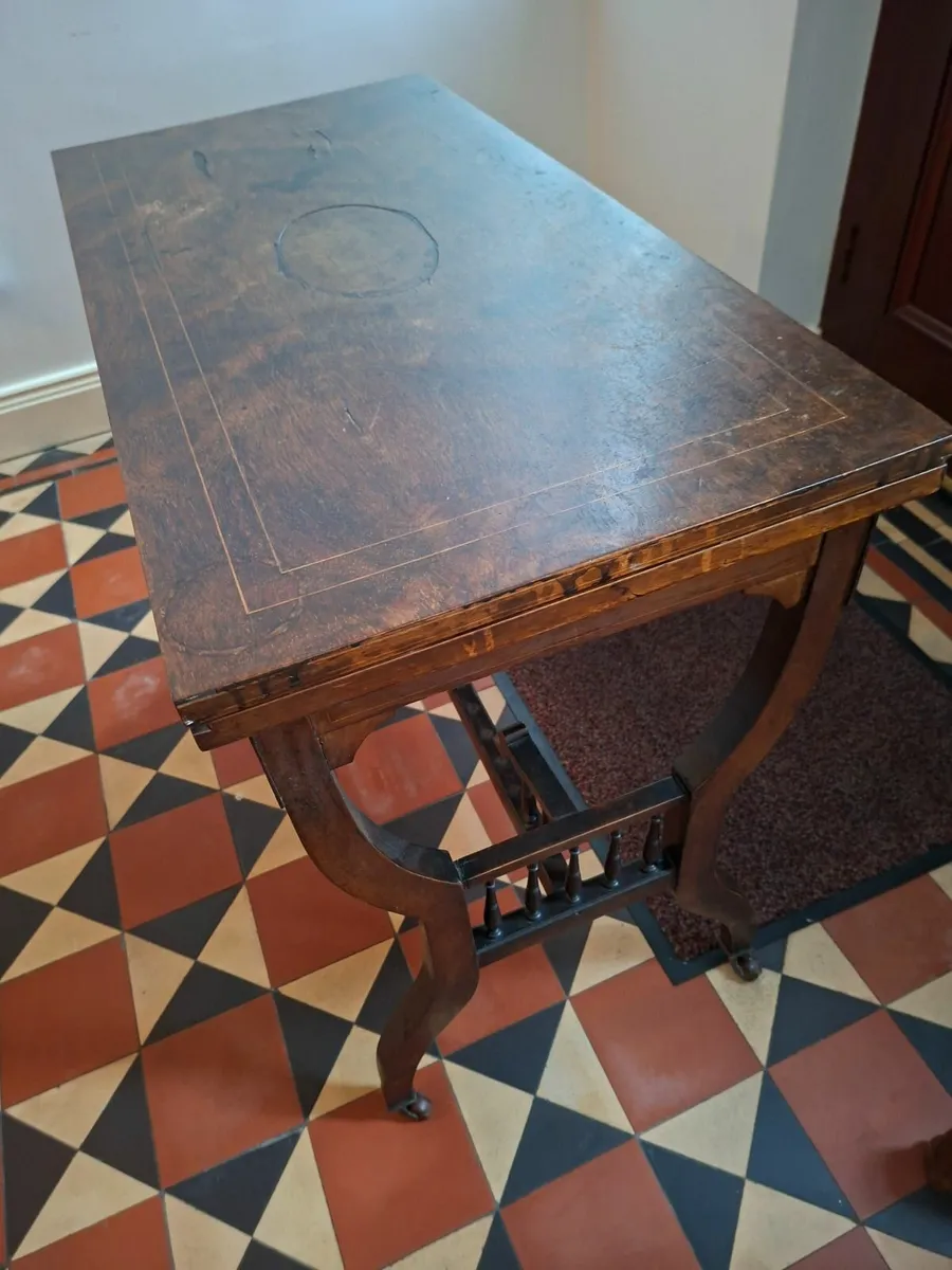 Antique Card Table - Image 2