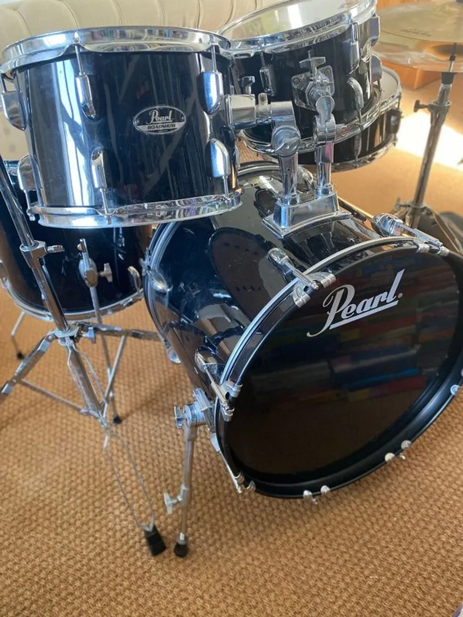 Pearl 7 pce Junior Drum Set - Black - Image 3