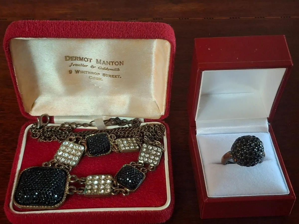 Glamorous Vintage Black & Clear Rhinestone - Image 2