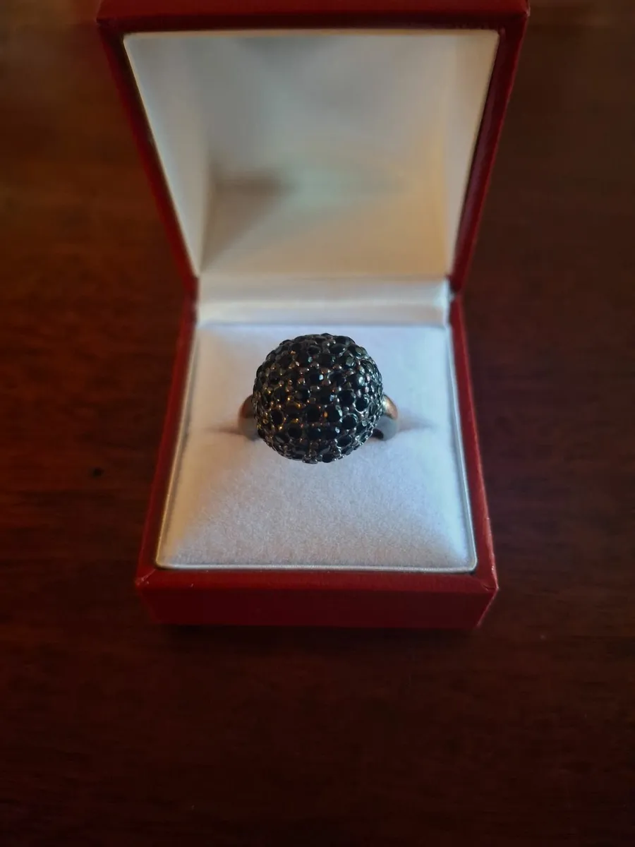 Glamorous Vintage Black & Clear Rhinestone - Image 3