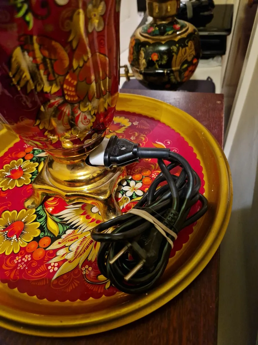 Decorative Samovar (Russian Electic Kettle)+ Tray - Image 4