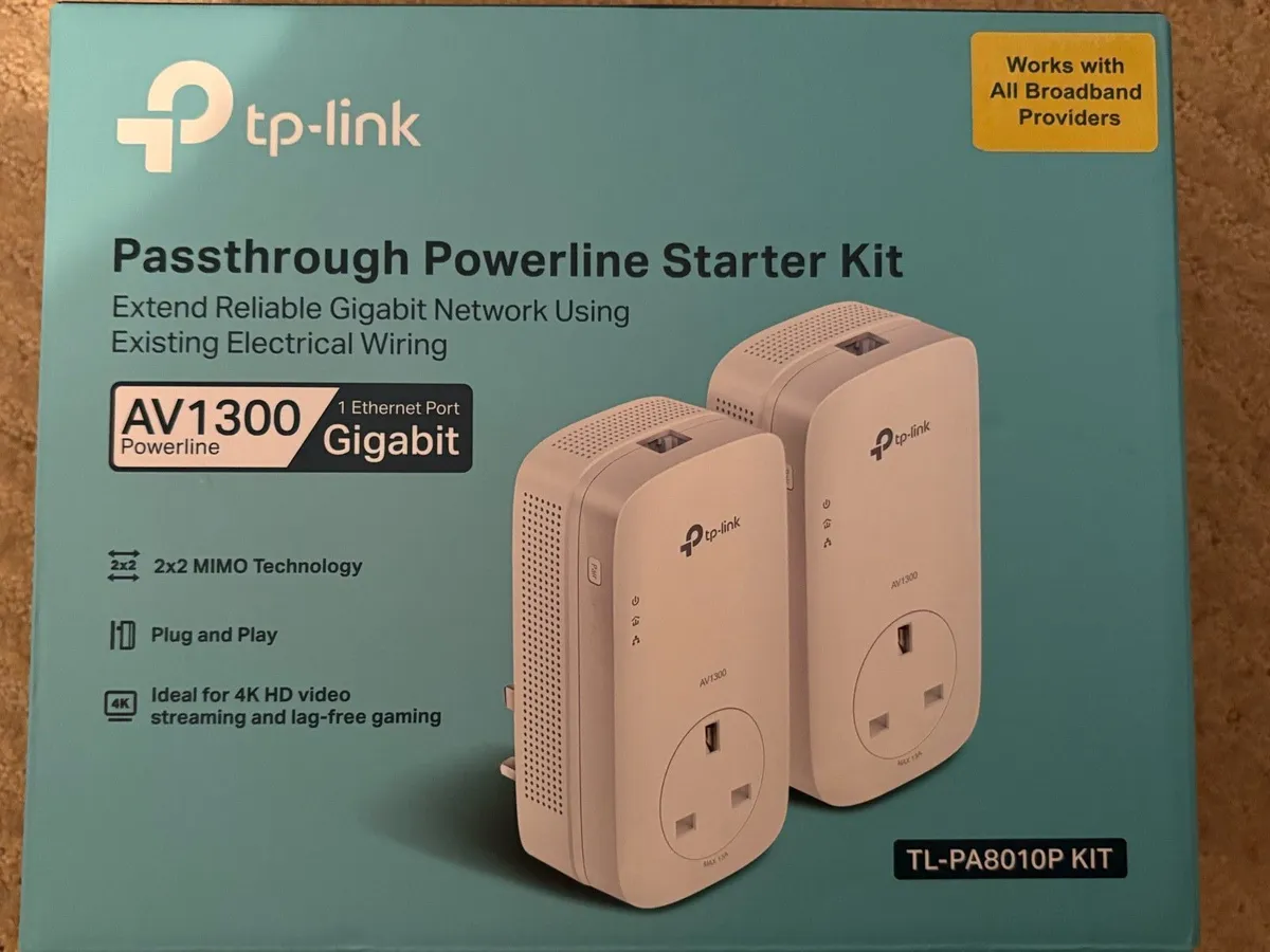 TP Link Gigabit passthrough powerline starter kit