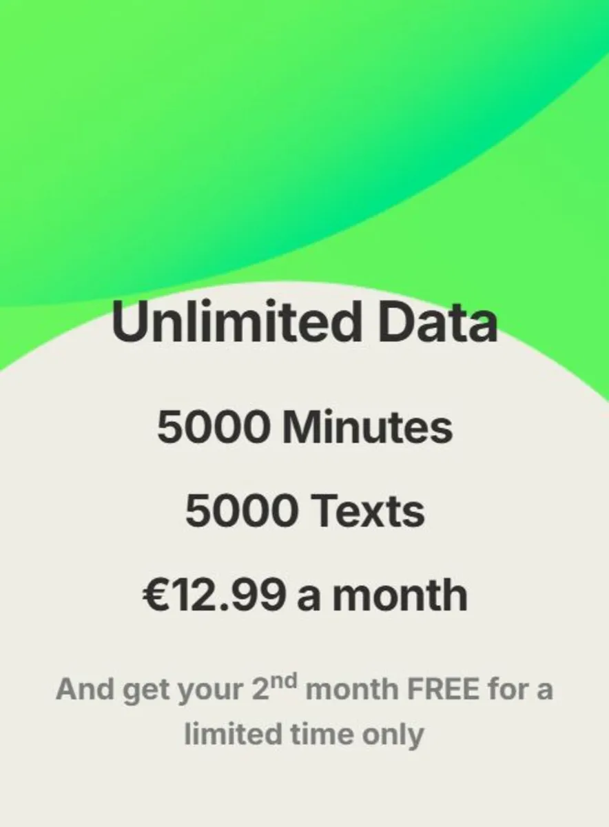 Free credit with new Sim card / Keep your number - Image 1