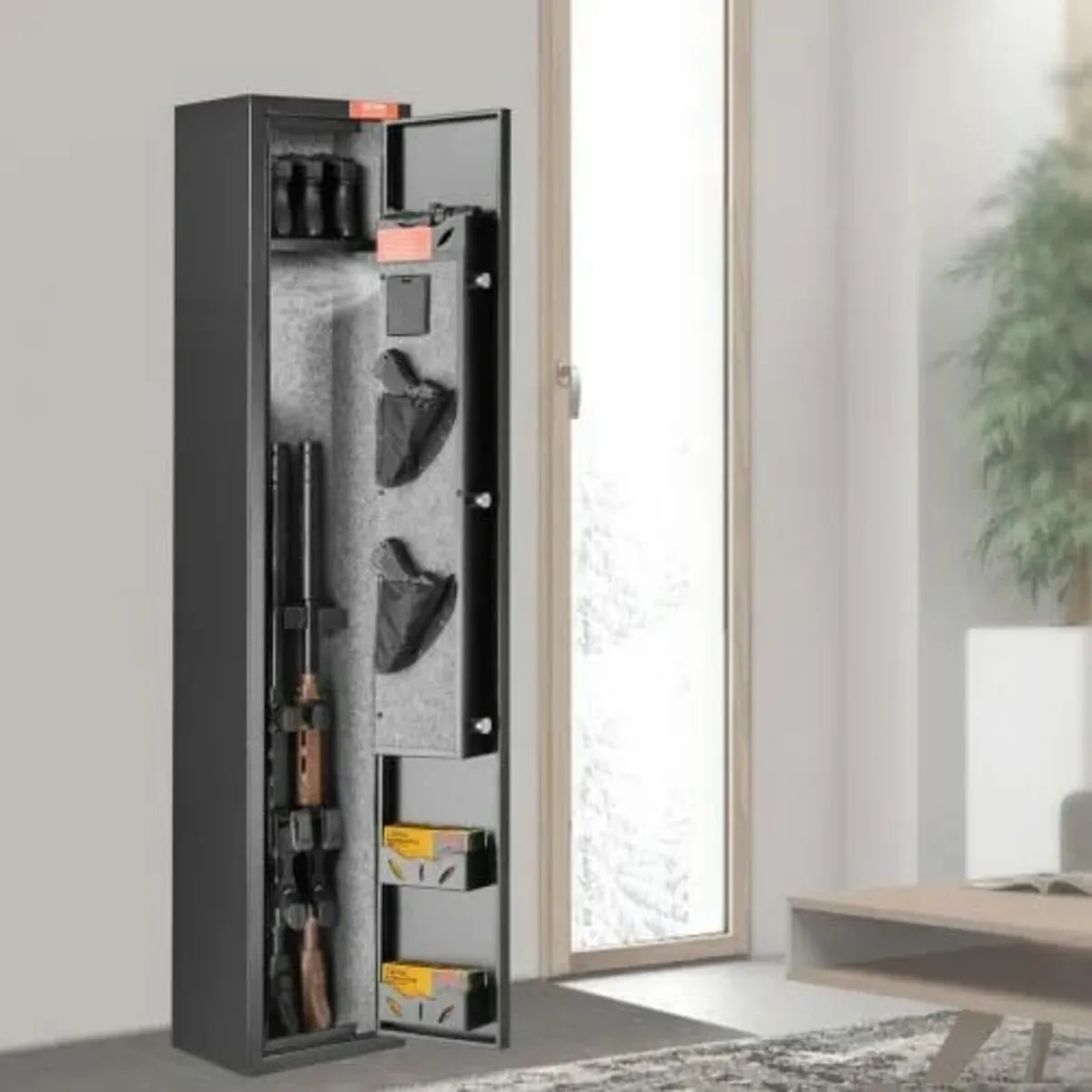 3 Rifles Gun Safe, Rifle Safe with Lock & Digital - Image 4