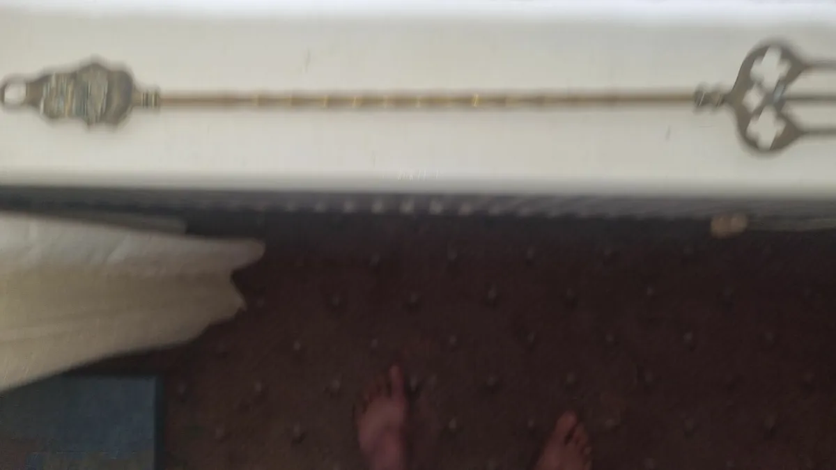 Antique Brass Toasting Fork - Image 2