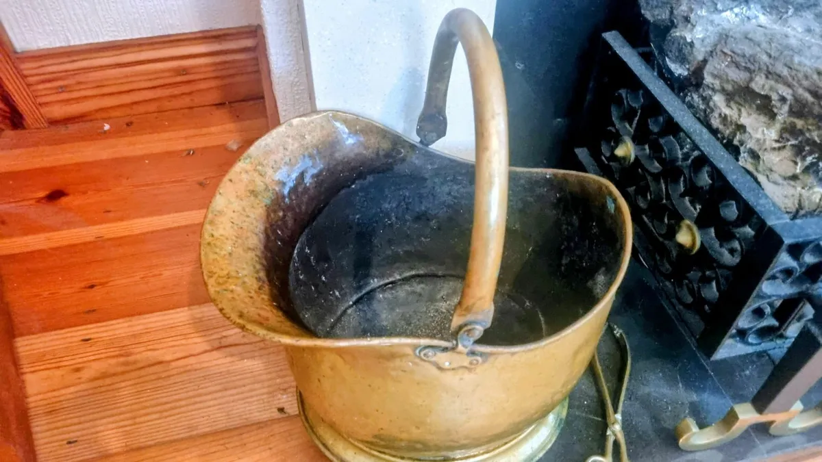 Antique  Brass Coal Bucket - Image 3