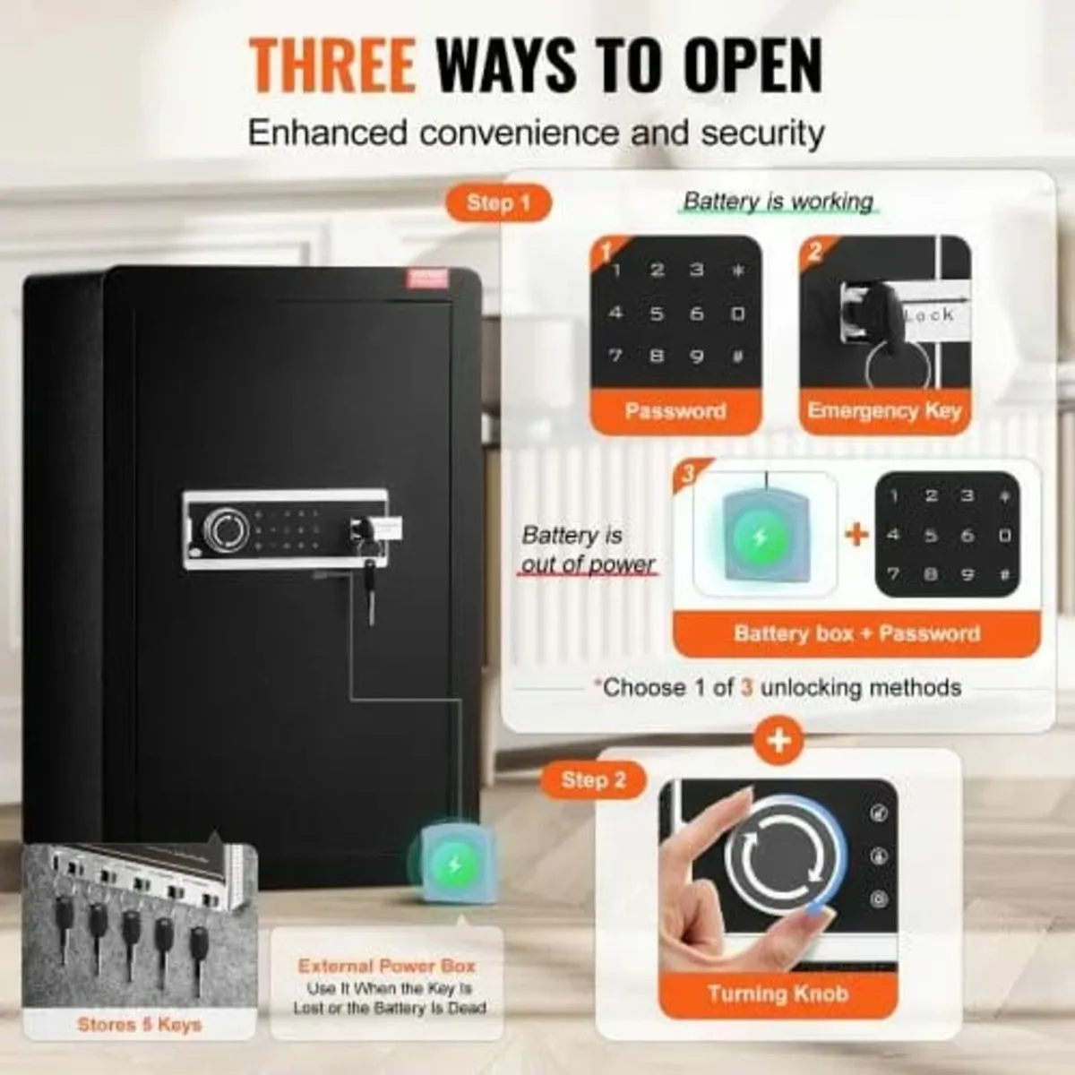 2.5 Cub Depository Safe, Deposit Safe with Drop Sl - Image 4