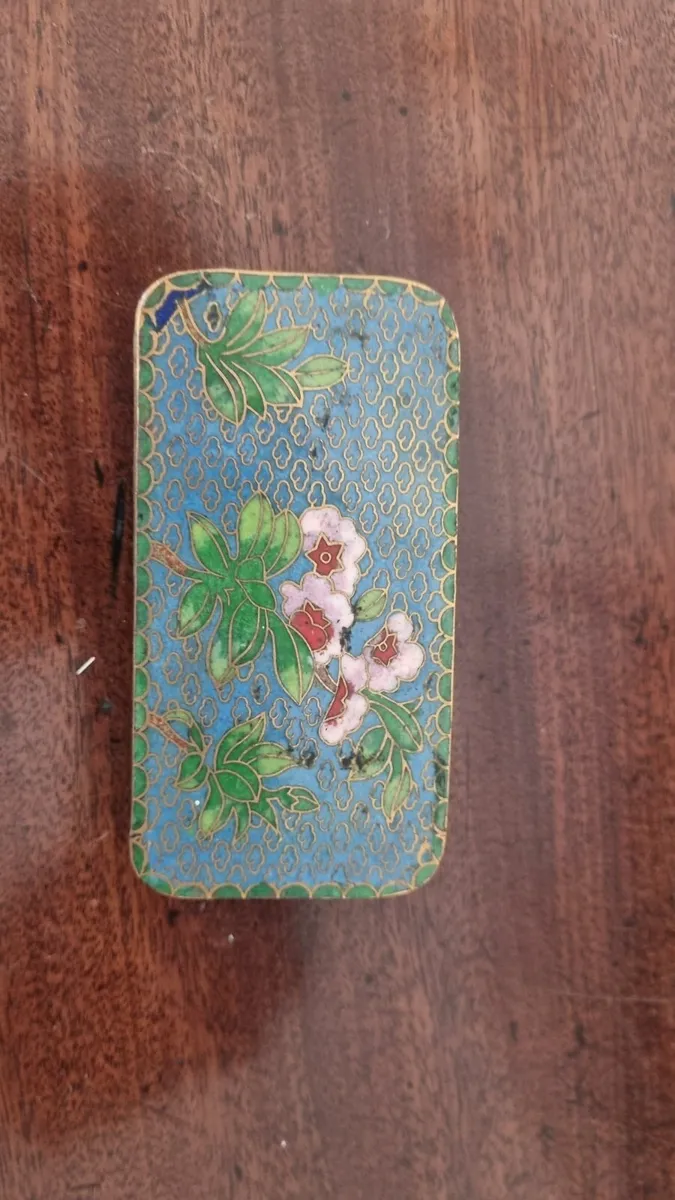 Vintage Cloisonne Enamel trinket box - Image 1