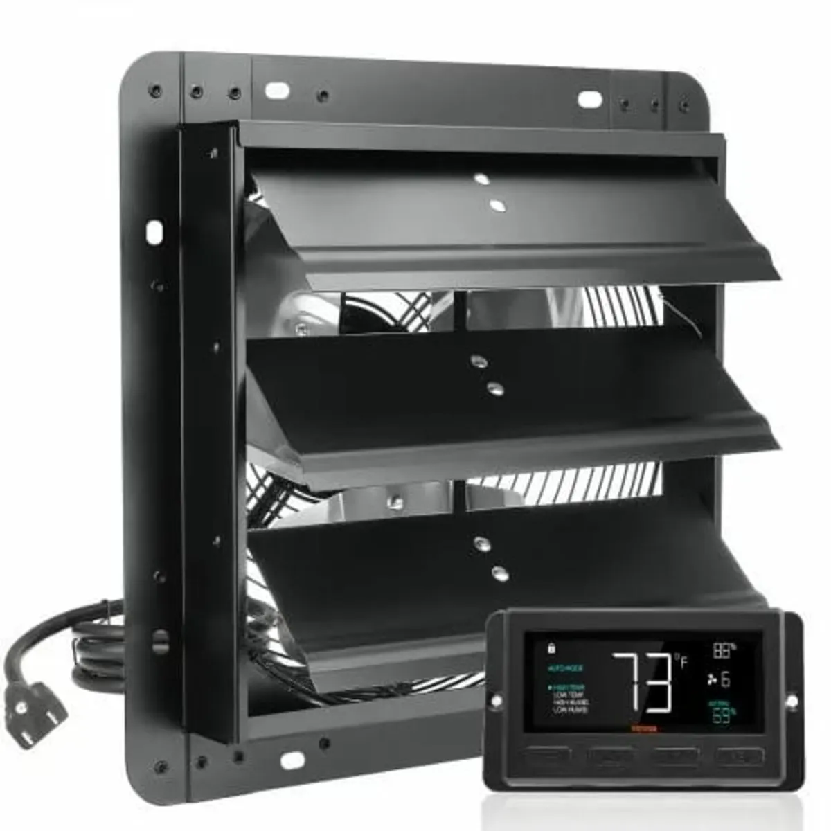 Shutter Exhaust Fan, 305 mm with Temperature Humid - Image 1