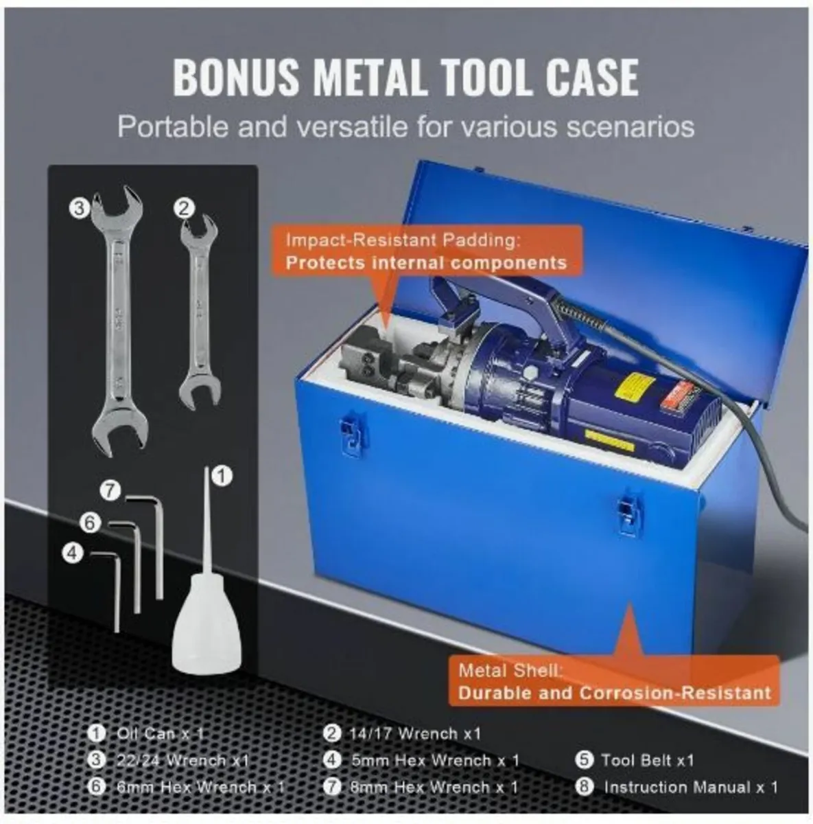 Electric Hydraulic Rebar Cutter, 1700W Portable - Image 4
