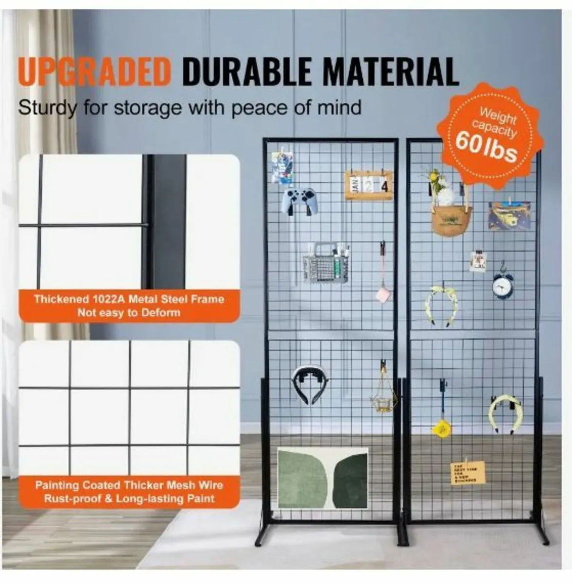 61 x170.7 cm Grid Wall Panels Tower - Image 3