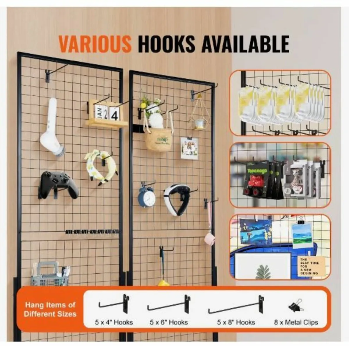 61 x170.7 cm Grid Wall Panels Tower - Image 4