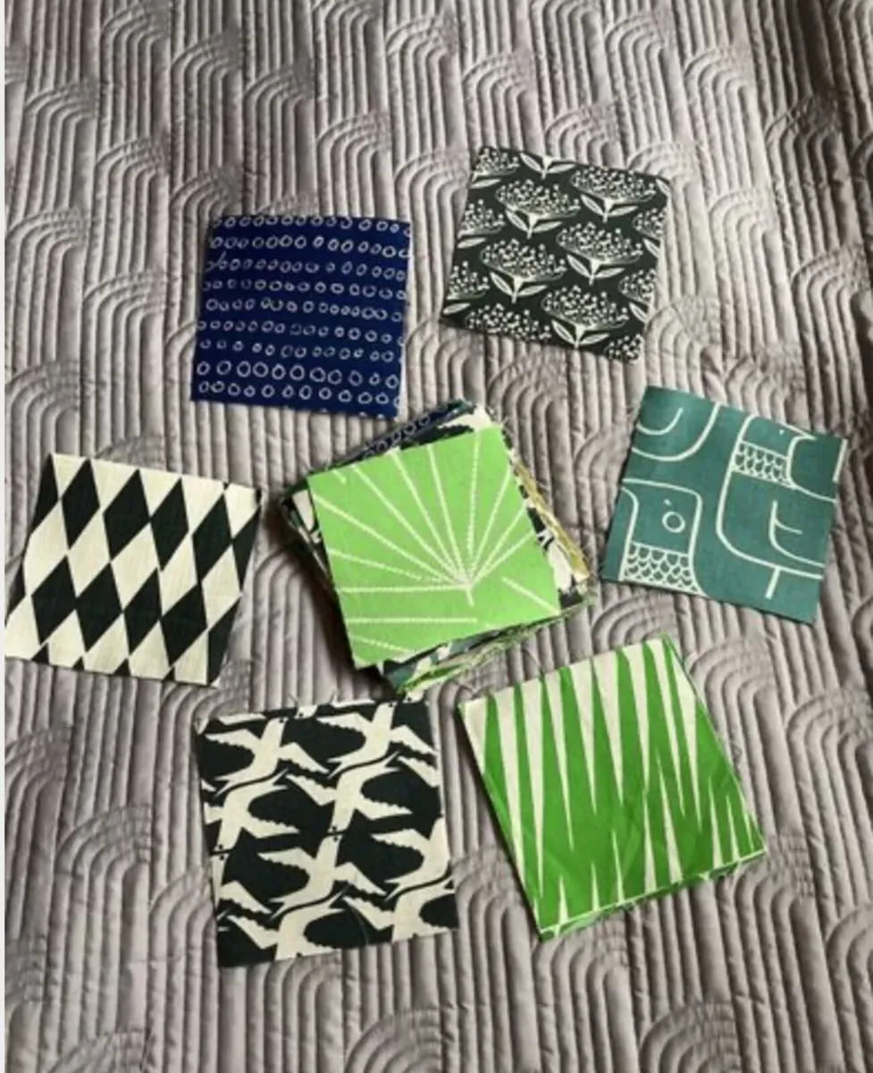 Fabric DIY squares Qty. 50 Crafting Quilt - Image 1