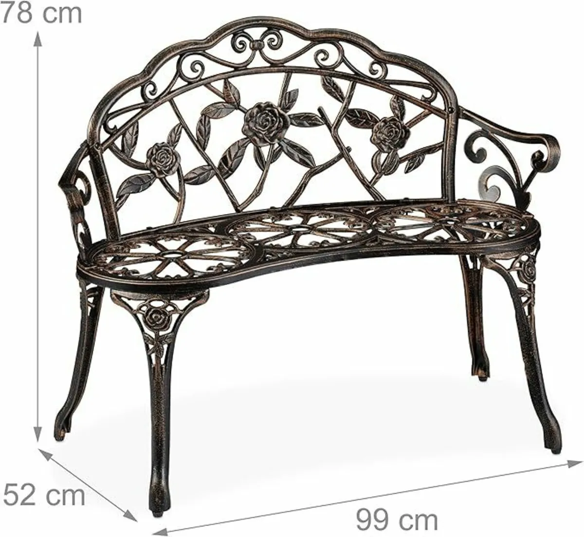 Garden bench Cast Iron Antique Look - Image 3