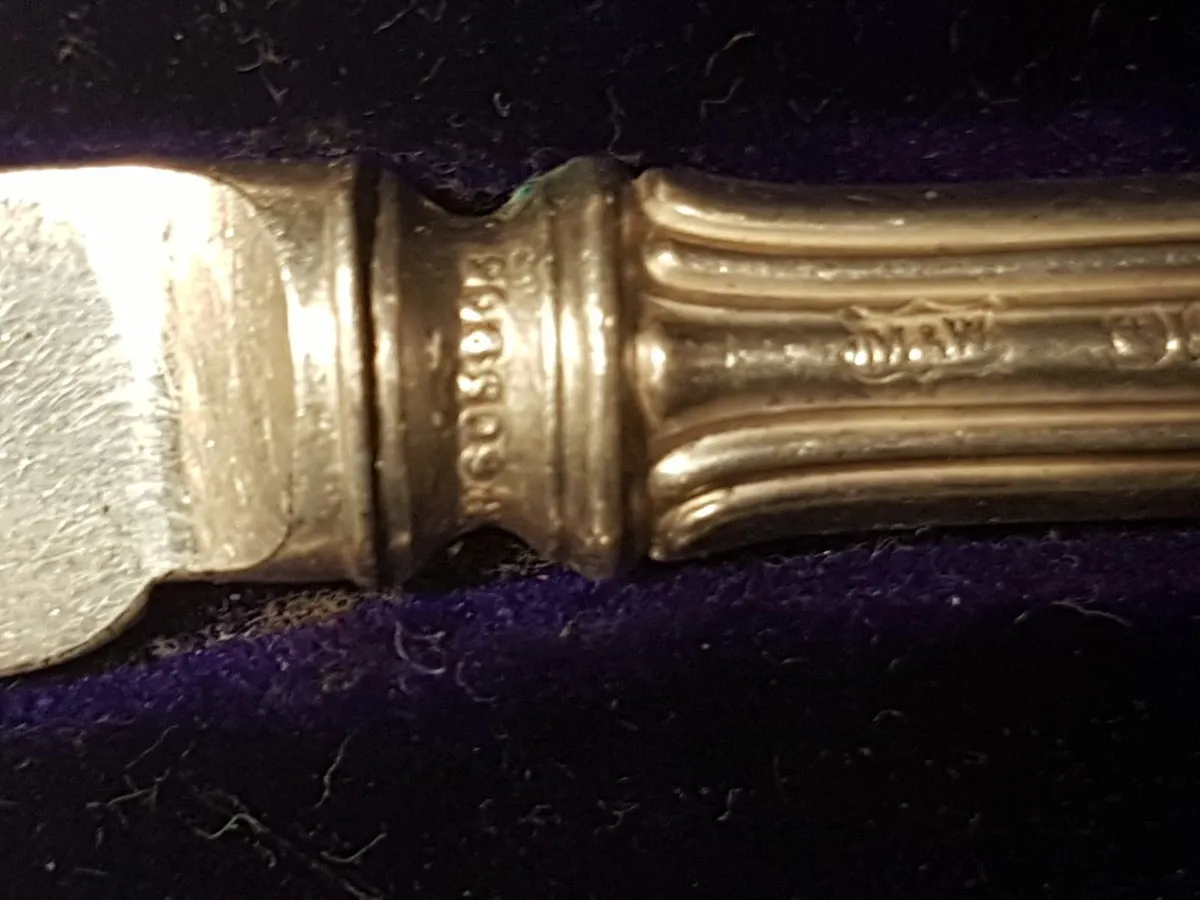 Boxed Silver knife and fork set - Image 4