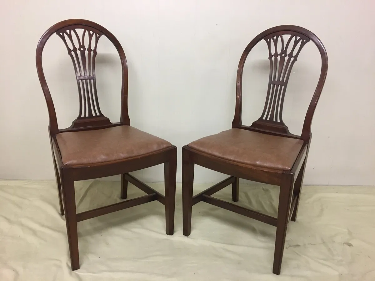 Set of 8 Antique Dining Chairs - Image 3