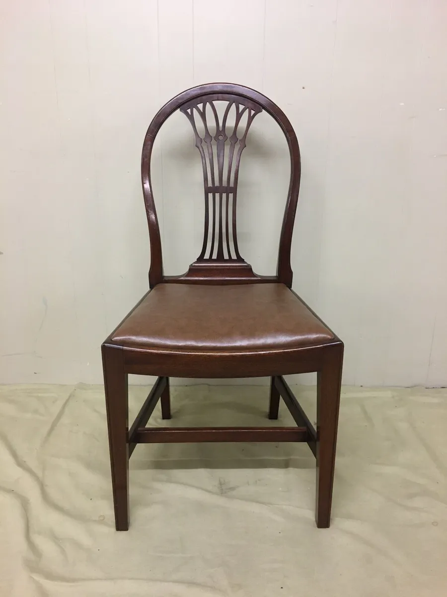 Set of 8 Antique Dining Chairs - Image 4