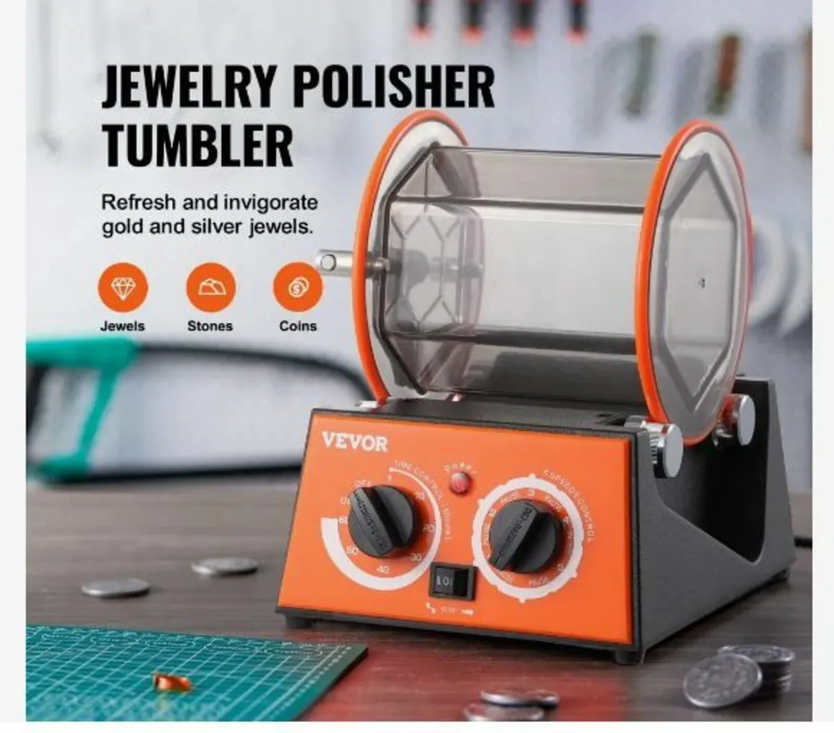 3kg Rotary Tumbler Surface Polisher Jewelry - Image 3