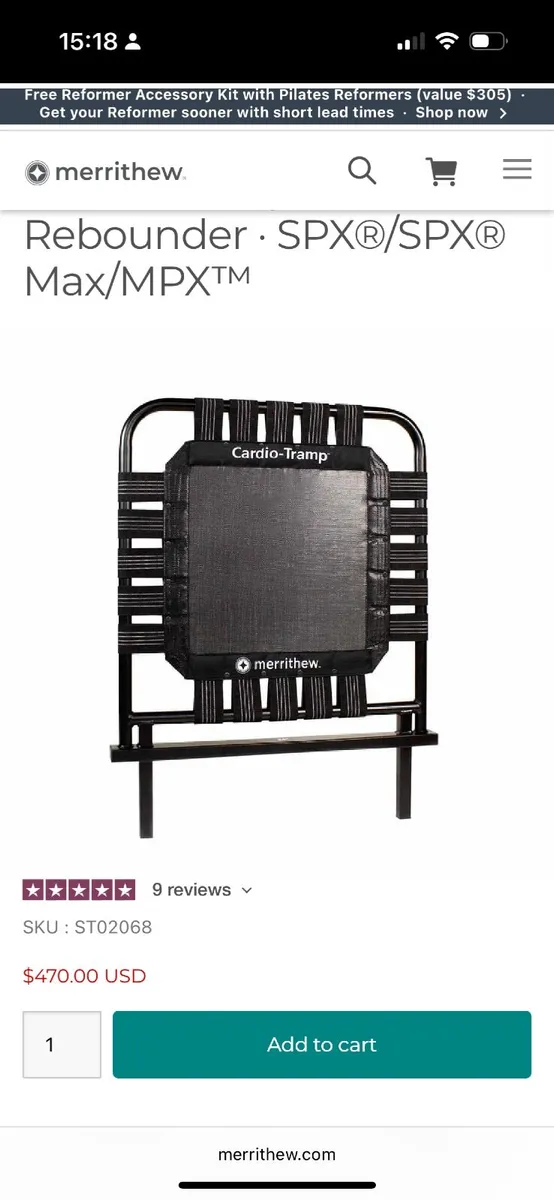 STOTT SPX cardio tramp 3 available