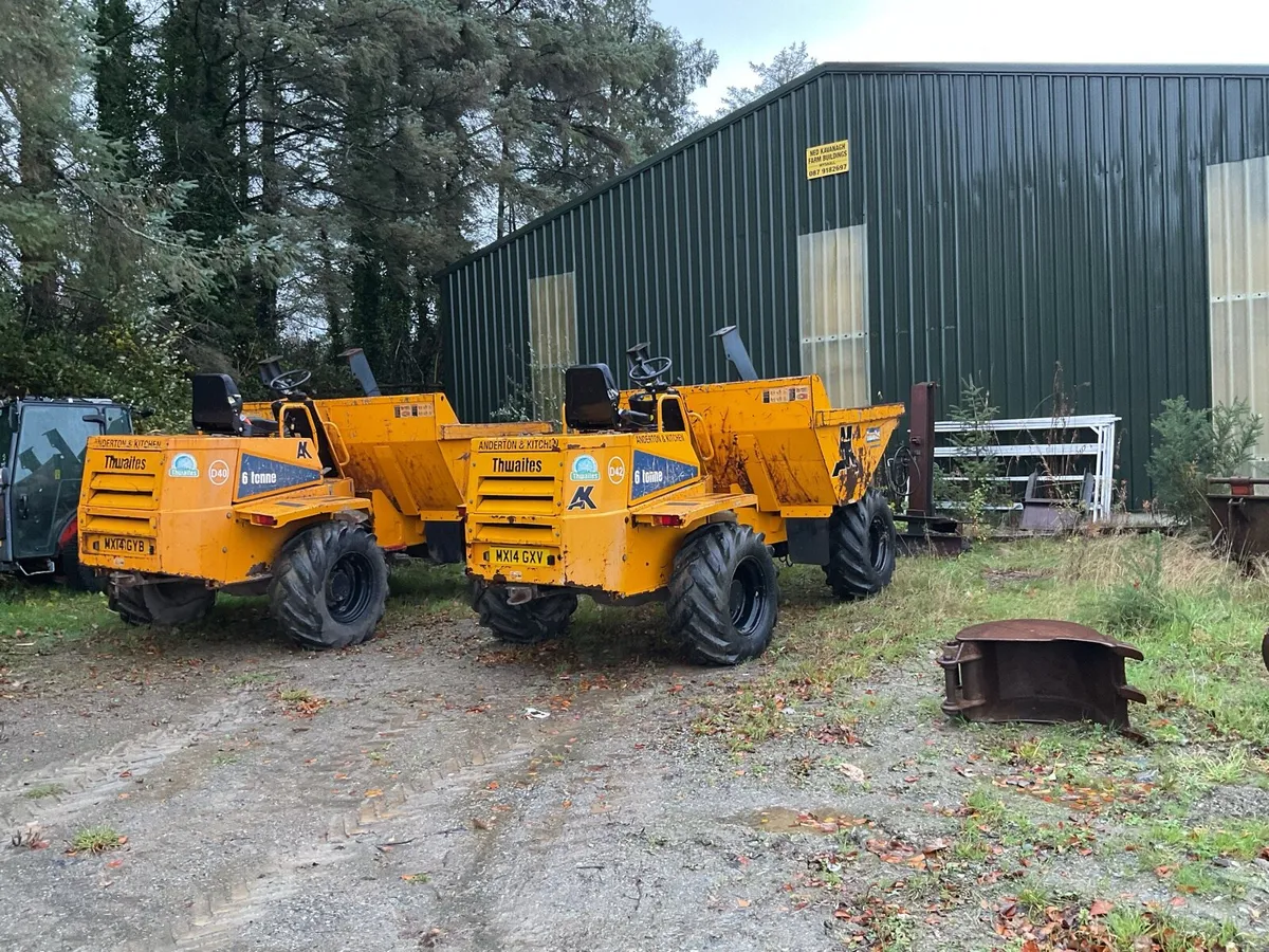 Choice of two Thwaites 6 tonne dumpers - Image 1